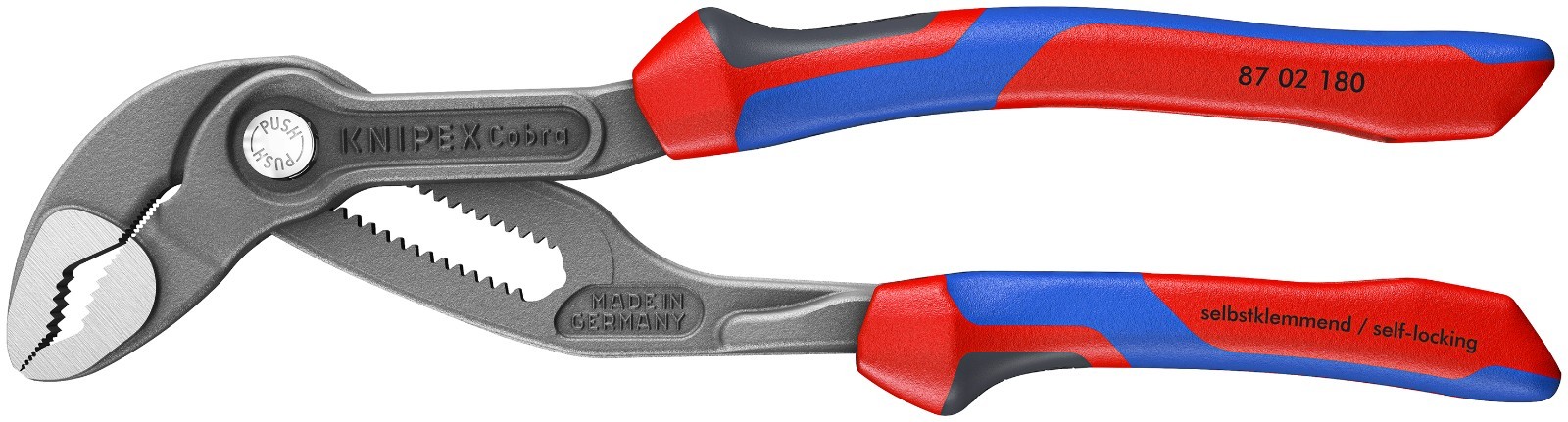KNIPEX 87 02 180 Cobra Pliers 7-1/4" Comfort Grip KNIPEXTEND Water Pump