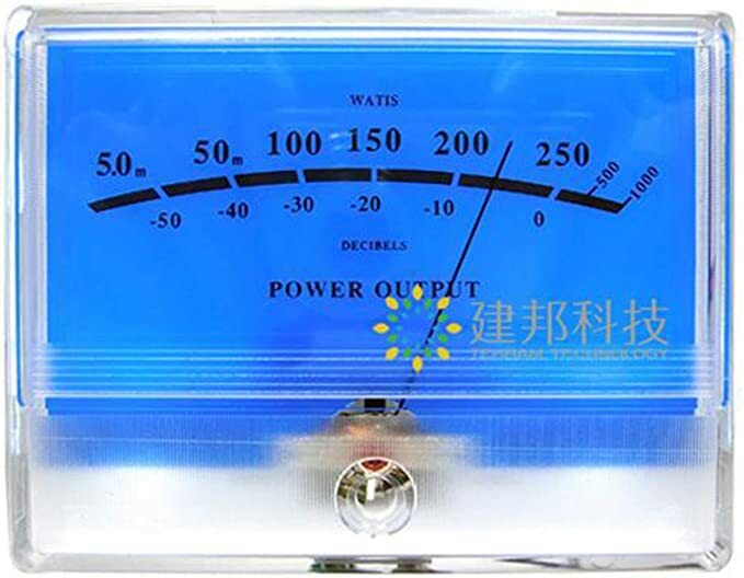 VU Meter DB Level Header Audio Power Amplifier Indicator Meter DB Table Blue