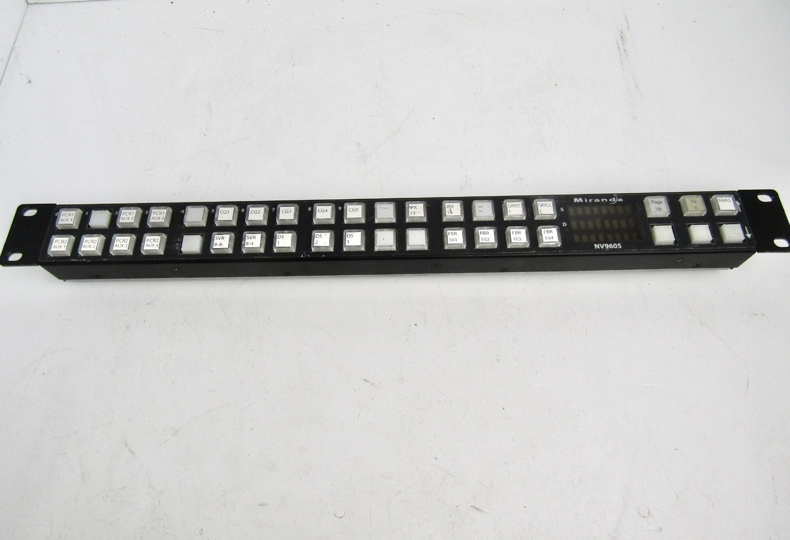 Miranda NV9605 Multimode Paging Control Panel - Shallow Rack mount - Used