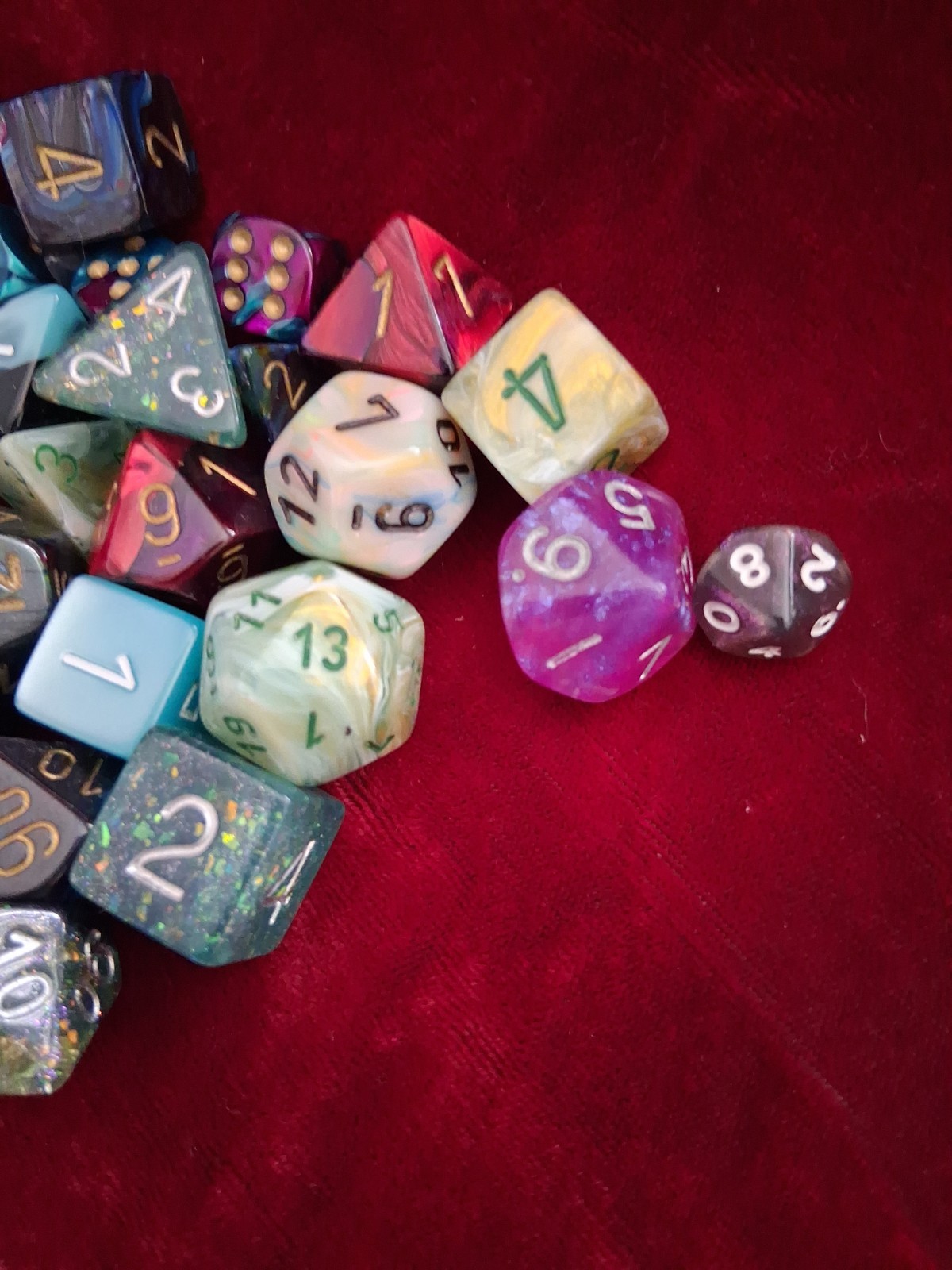 Random Game Dice lot, assorted dice and d&d dice