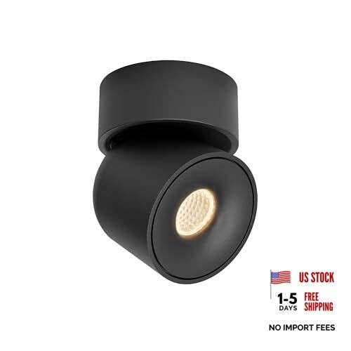 Aisilan Ceiling Spotlight Fixtures, Modern LED 9W-3000K-No Dimmable Black 1 Pcs