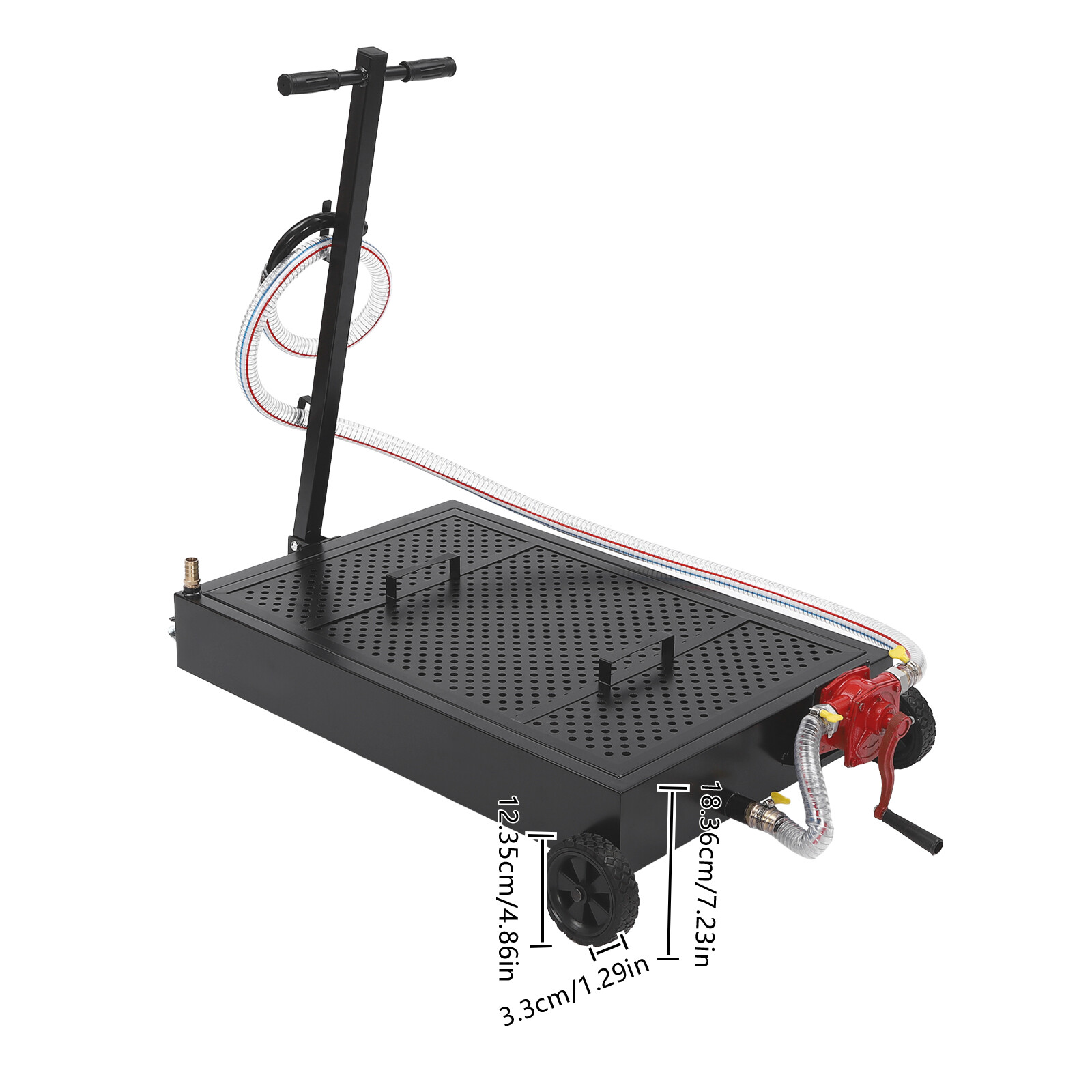 17 Gallon Oil Drain Pan Oil Drain Tank Rectangle Oil Change Pan Container 64L