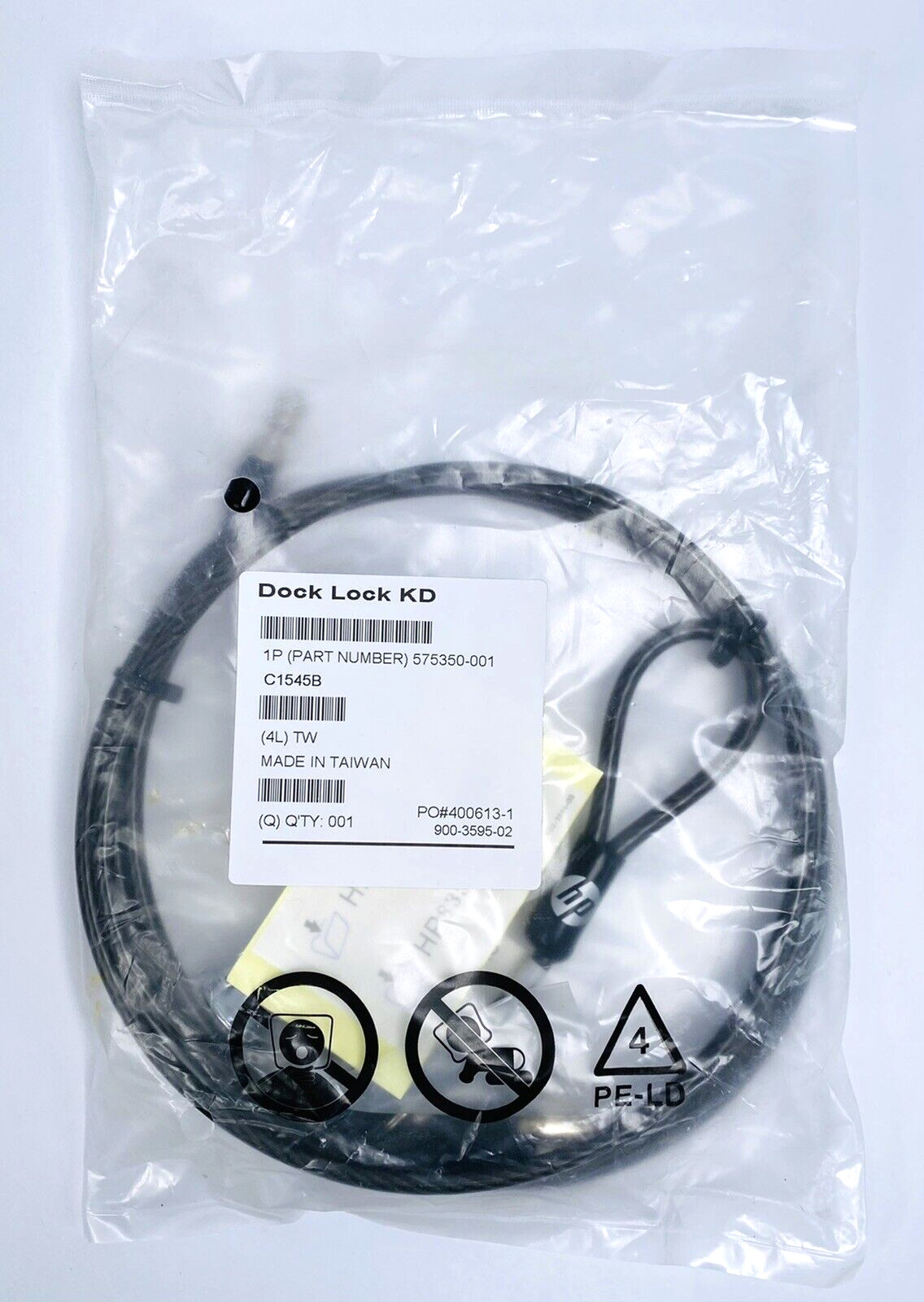 Genuine HP 575350-001 Docking Station Cable Dock Lock KD C1515B New