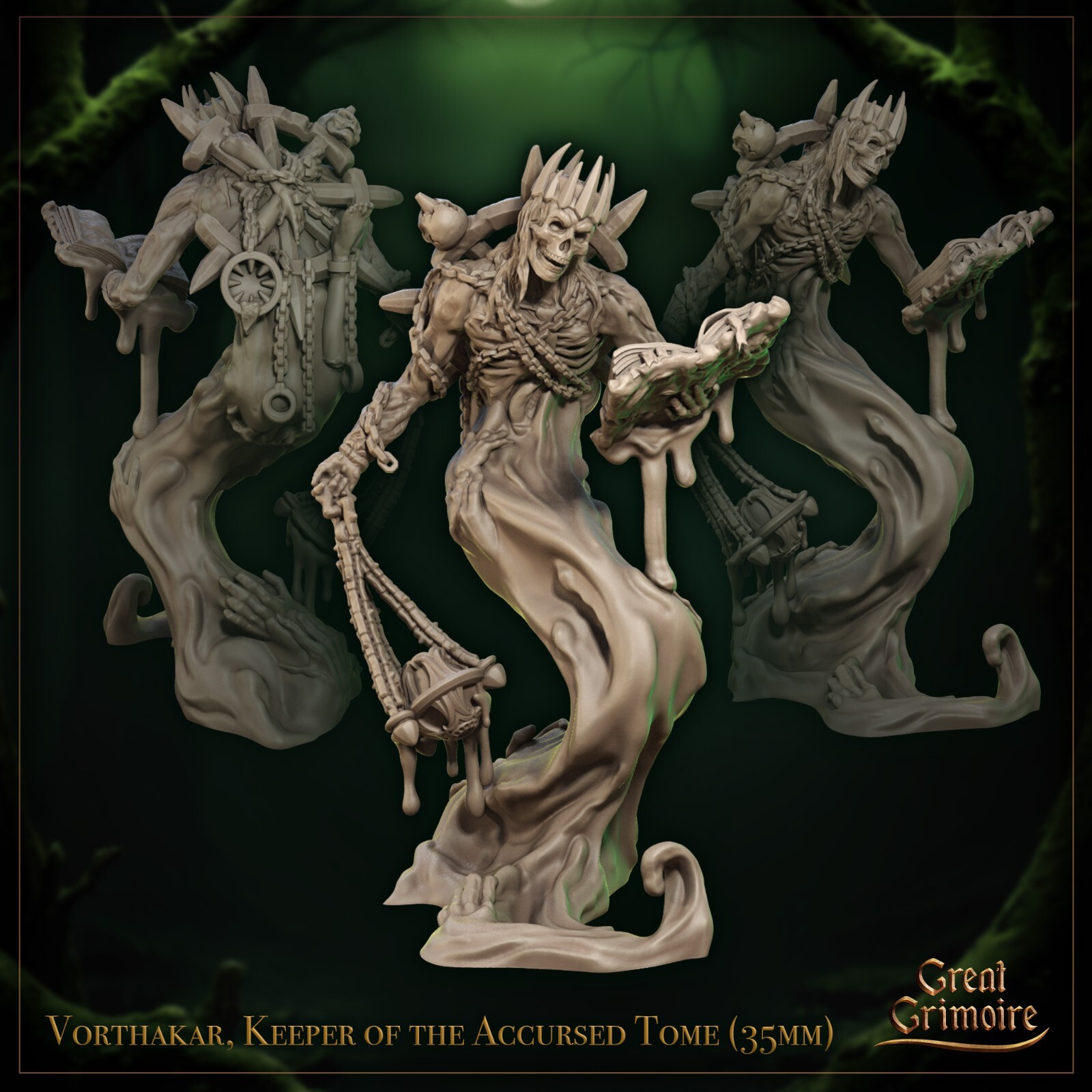 Vorthakar Undead Skeleton Pirate Lich Sorcerer Warlock Wizard Miniature |D&D DnD