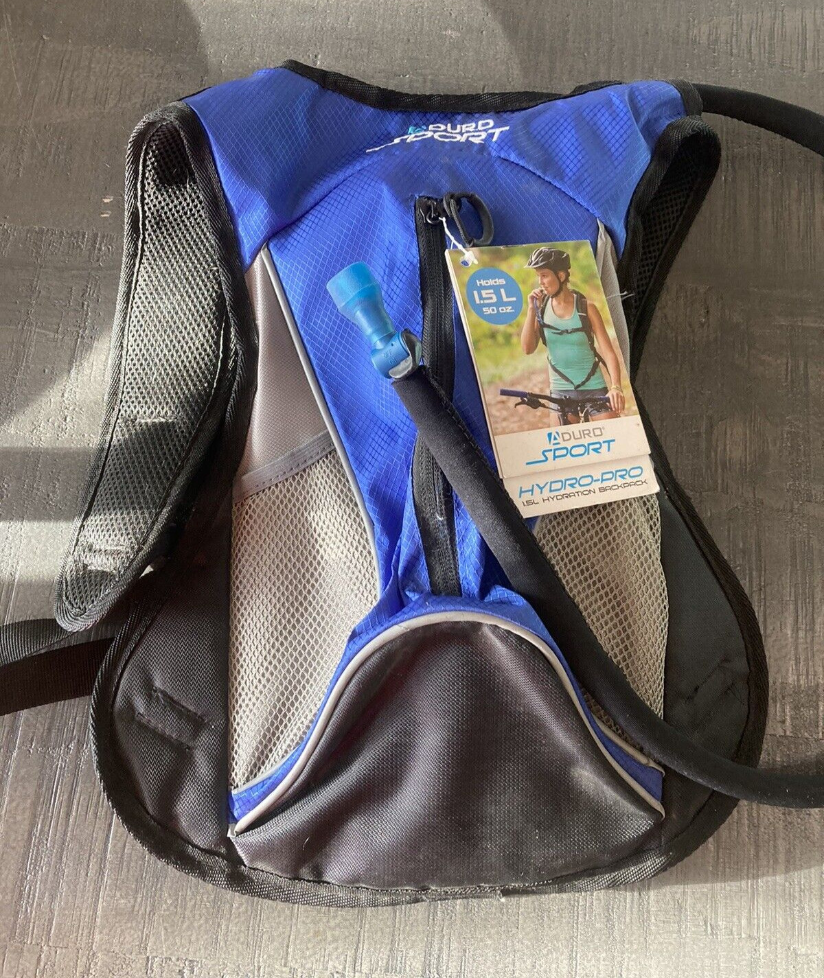 NEW Backpack Sport, By: Aduro Sport Hydro-Pro 1.5L Hydration Backpack Blue