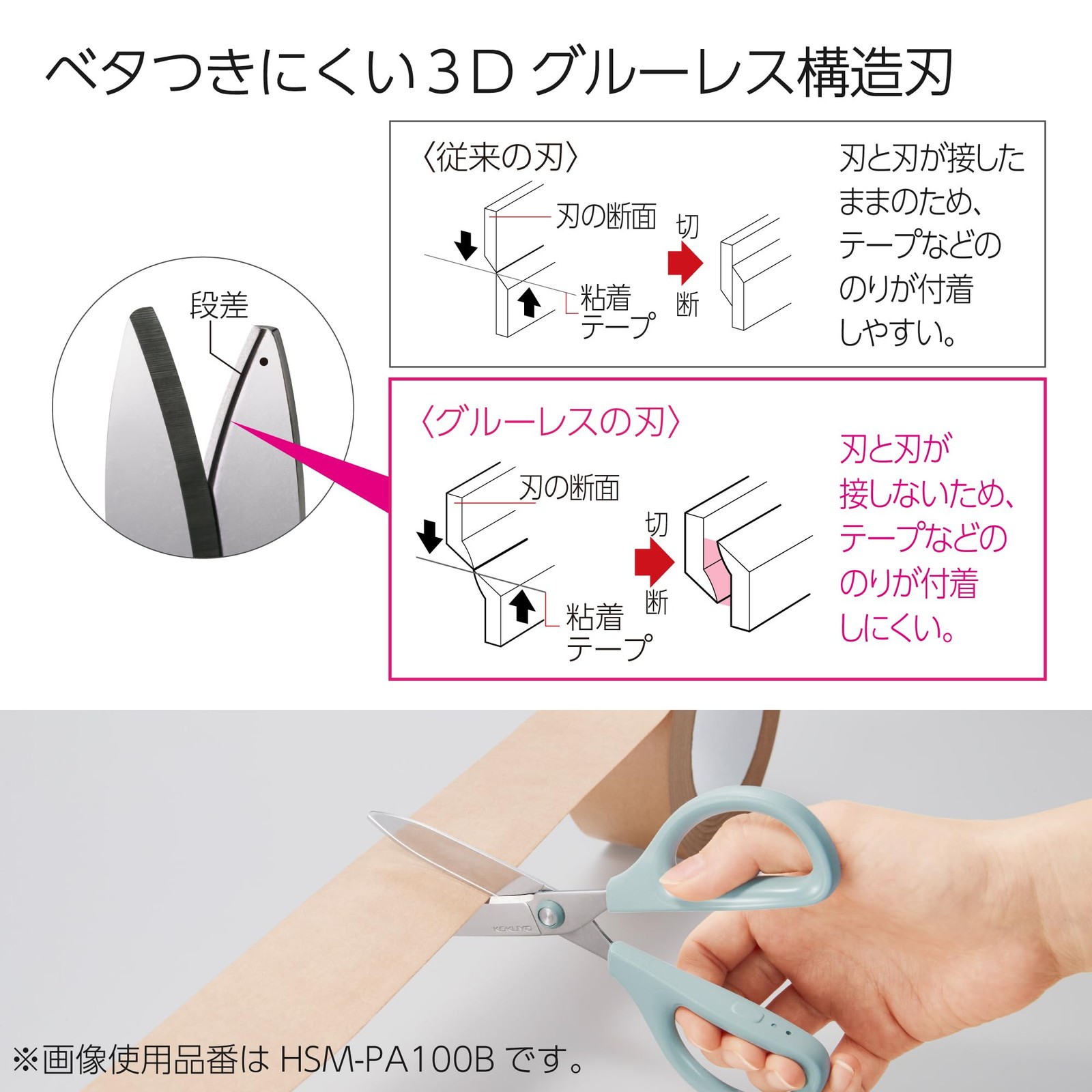 Kokuyo Saxa Scissors Black HSM-PA100D