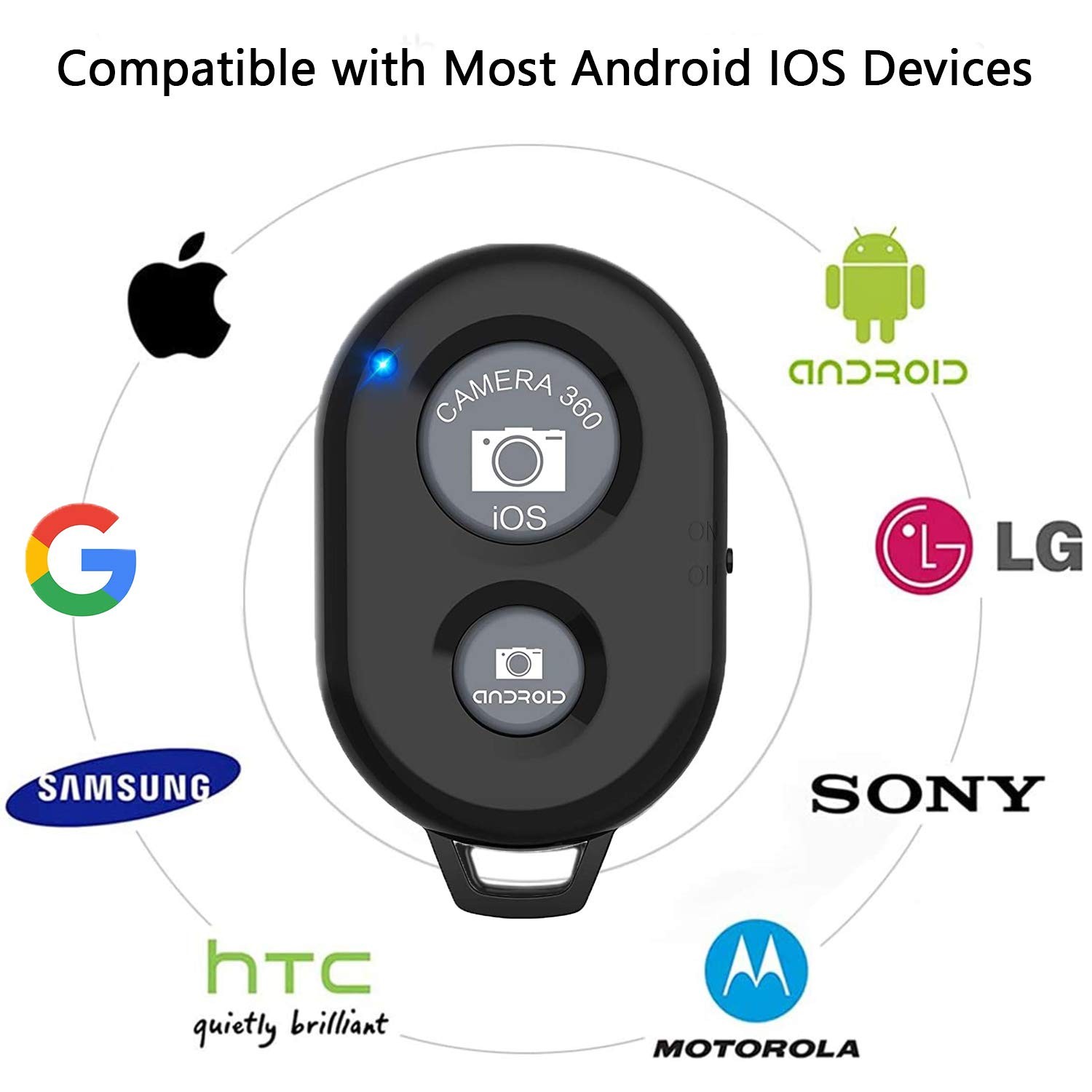 Wireless Remote Shutter for Cellphones and Tablets 3 Pack, AOQIYUE Bluetooth ...