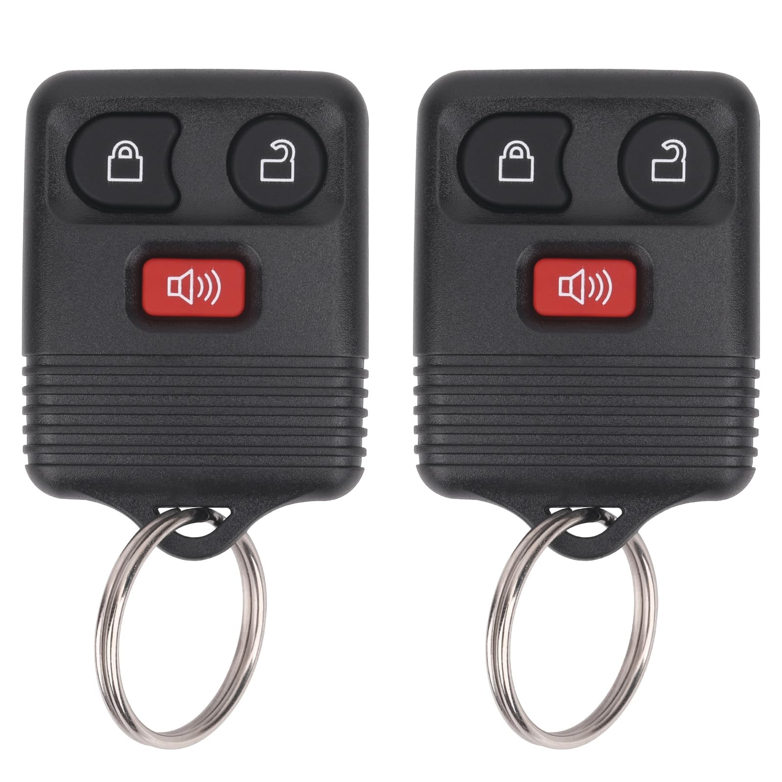 Vurkcy Keyless Entry Remote Key Fob Compatible with Ford F150 F250 F350 Black