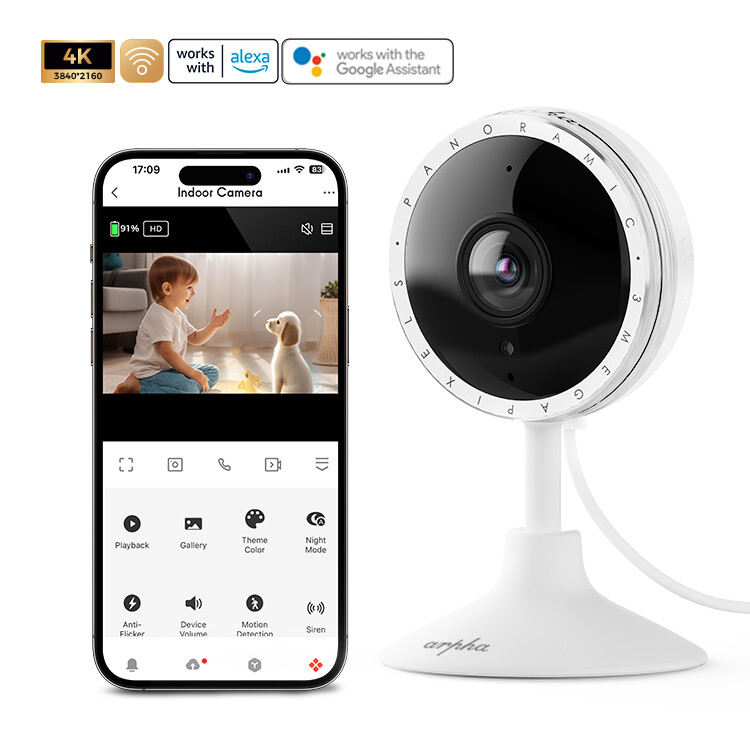 2K FHD Home Security Camera WiFi Motion Detection Night Vision 2Way Audio Indoor