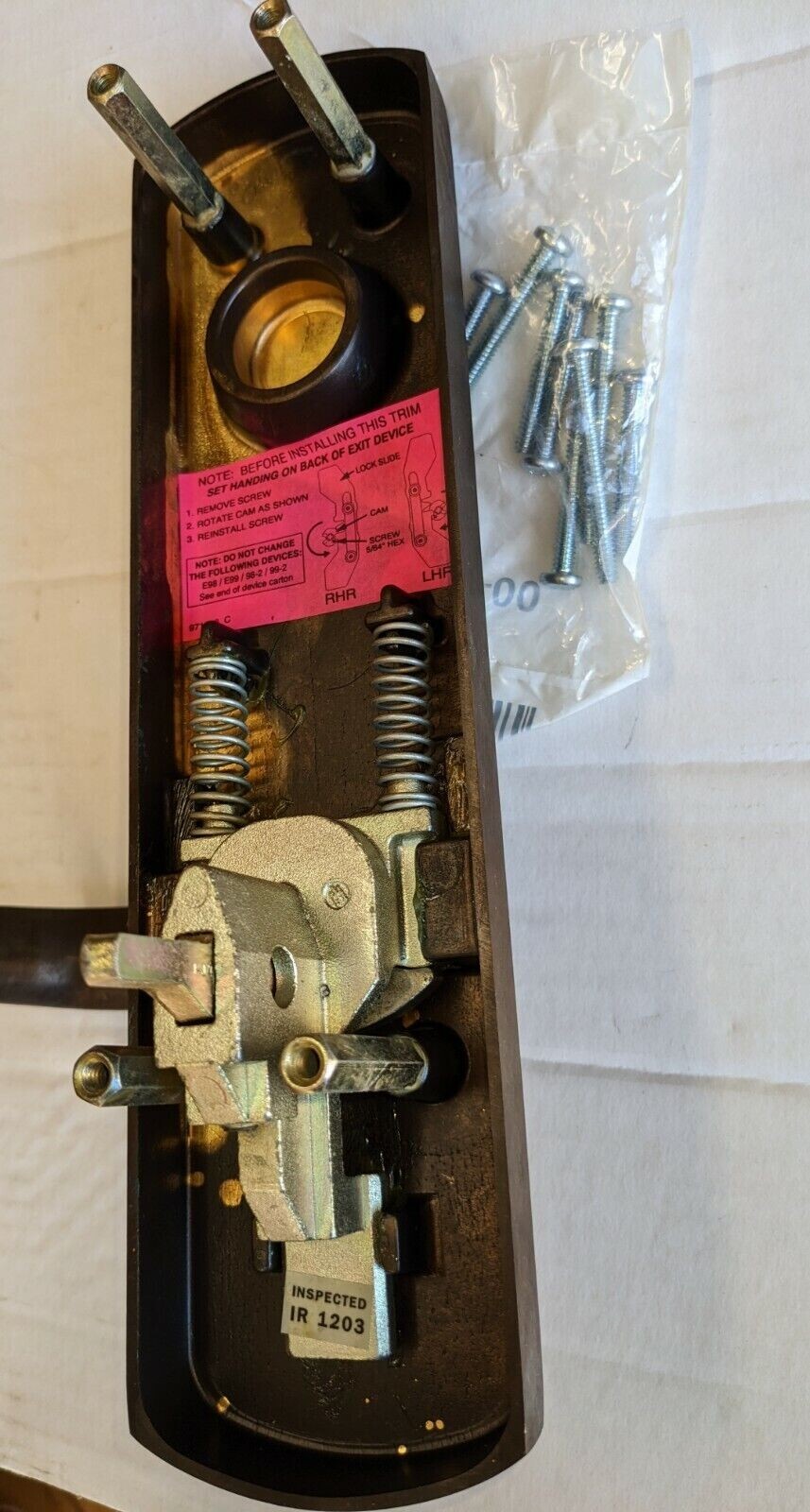 J Von Duprin 992L BE RV US10B Trim for Exit Device