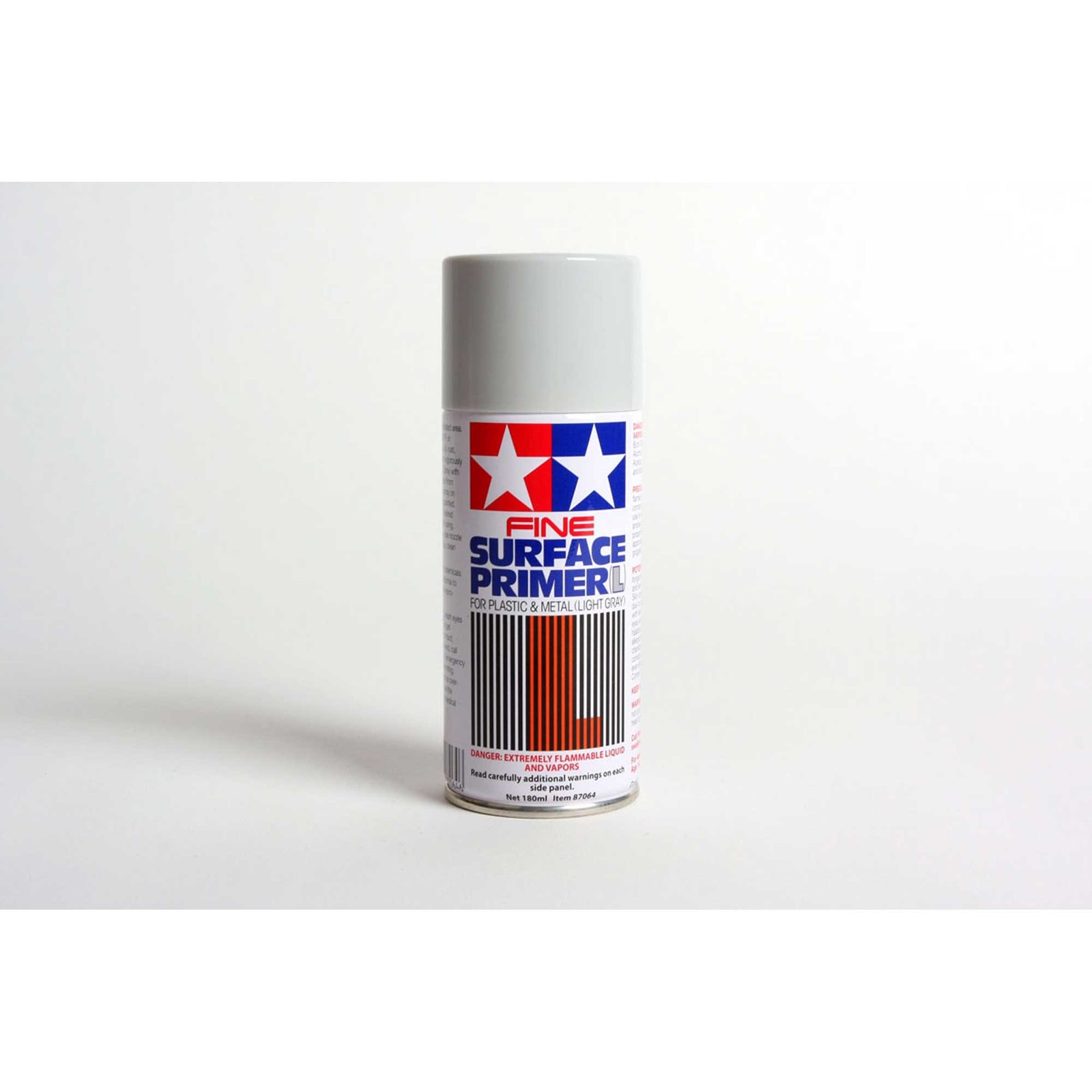 Tamiya Gray Fine Surface Primer L 180ml Spray Can TAM87064 Lacquer Primers &