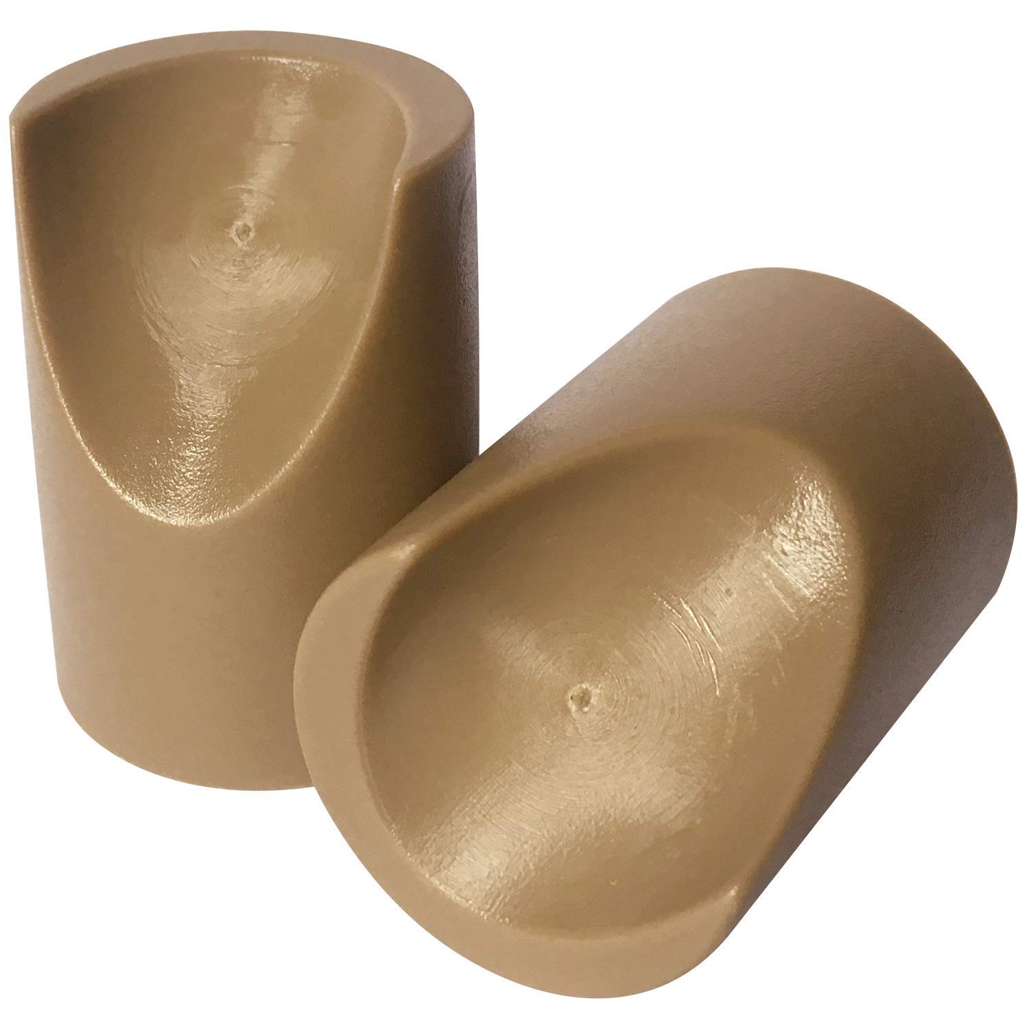 8 Beige Folding Chair V-Tip Stabilizer Caps, 7/8 Inch ID - Heavy Duty