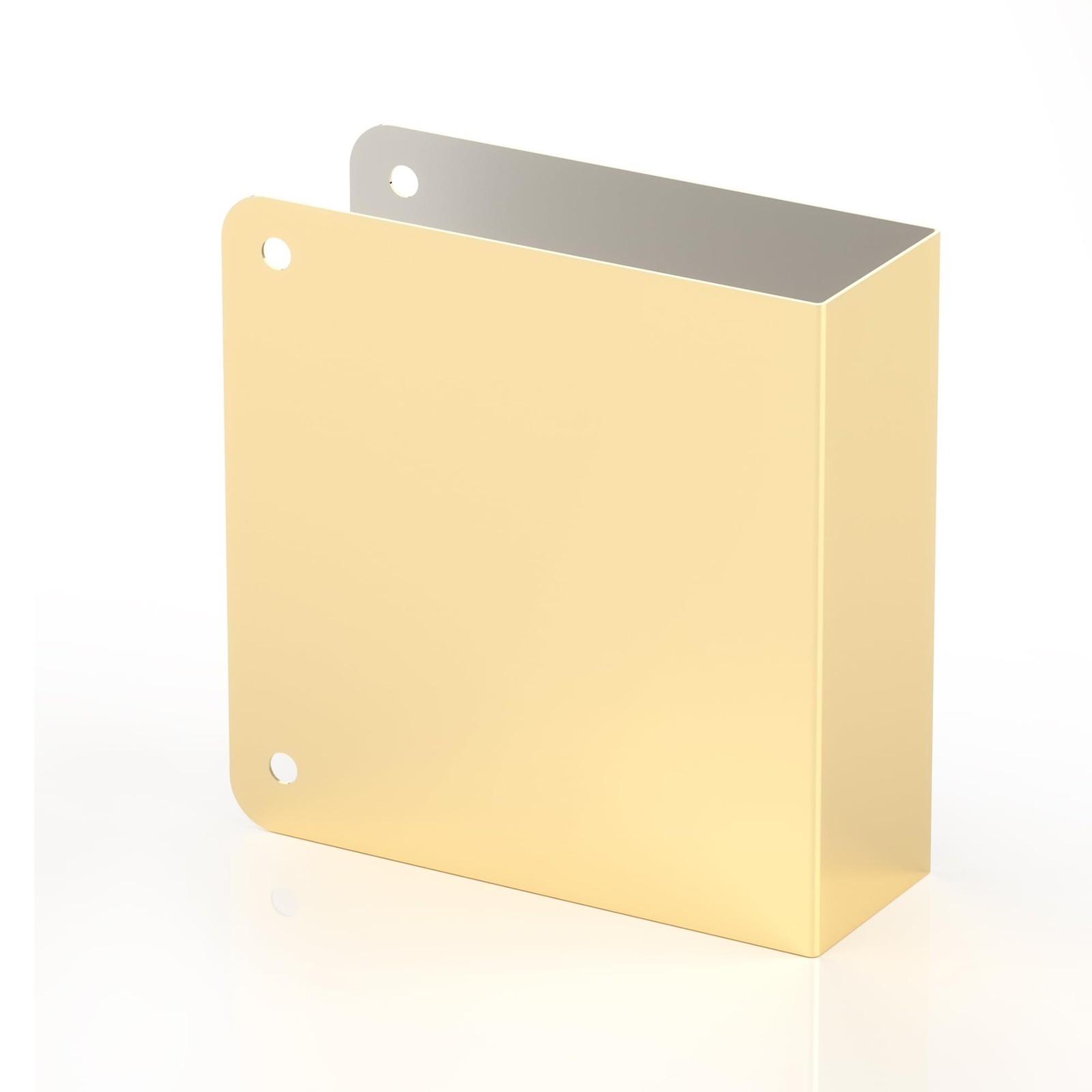 Door Knob Reinforcement Plate, Polished Gold, Fits 1-3/4" Doors, Door Lock an...