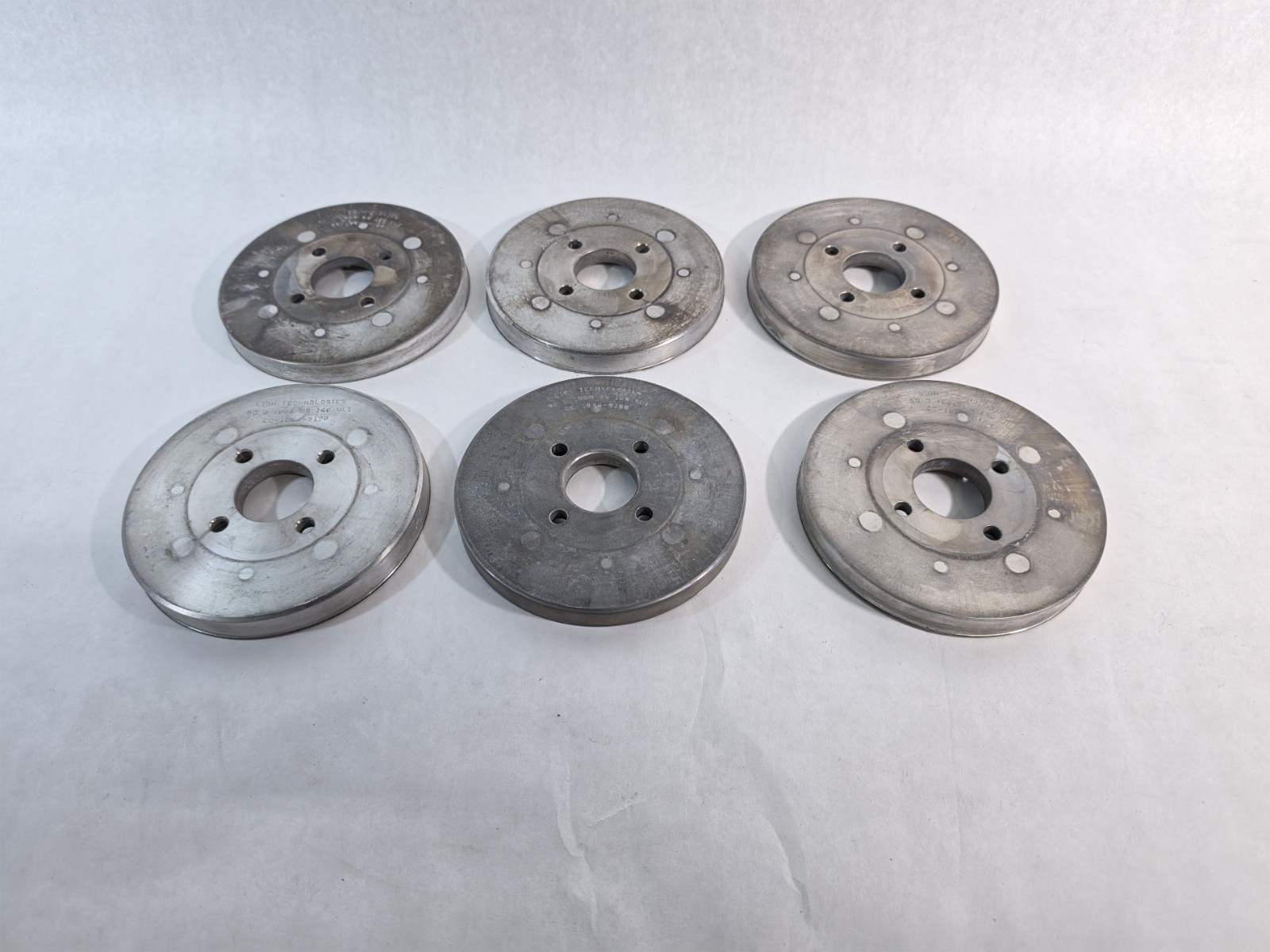 Lot of 6 Lion Technologies Spent Grinding Wheel Hubs SD D 1000 RS 160 VLI