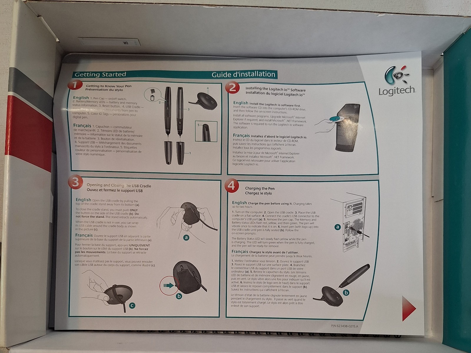 Logitech io2 Digital Pen Writing System (965118-0403) open box