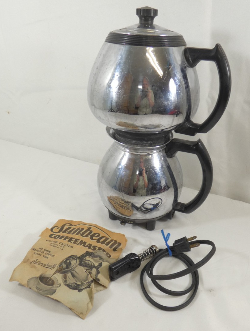 VTG RETRO Sunbeam DOUBLE BUBBLE Vacuum Coffee Percolator C30A Complete & Tested