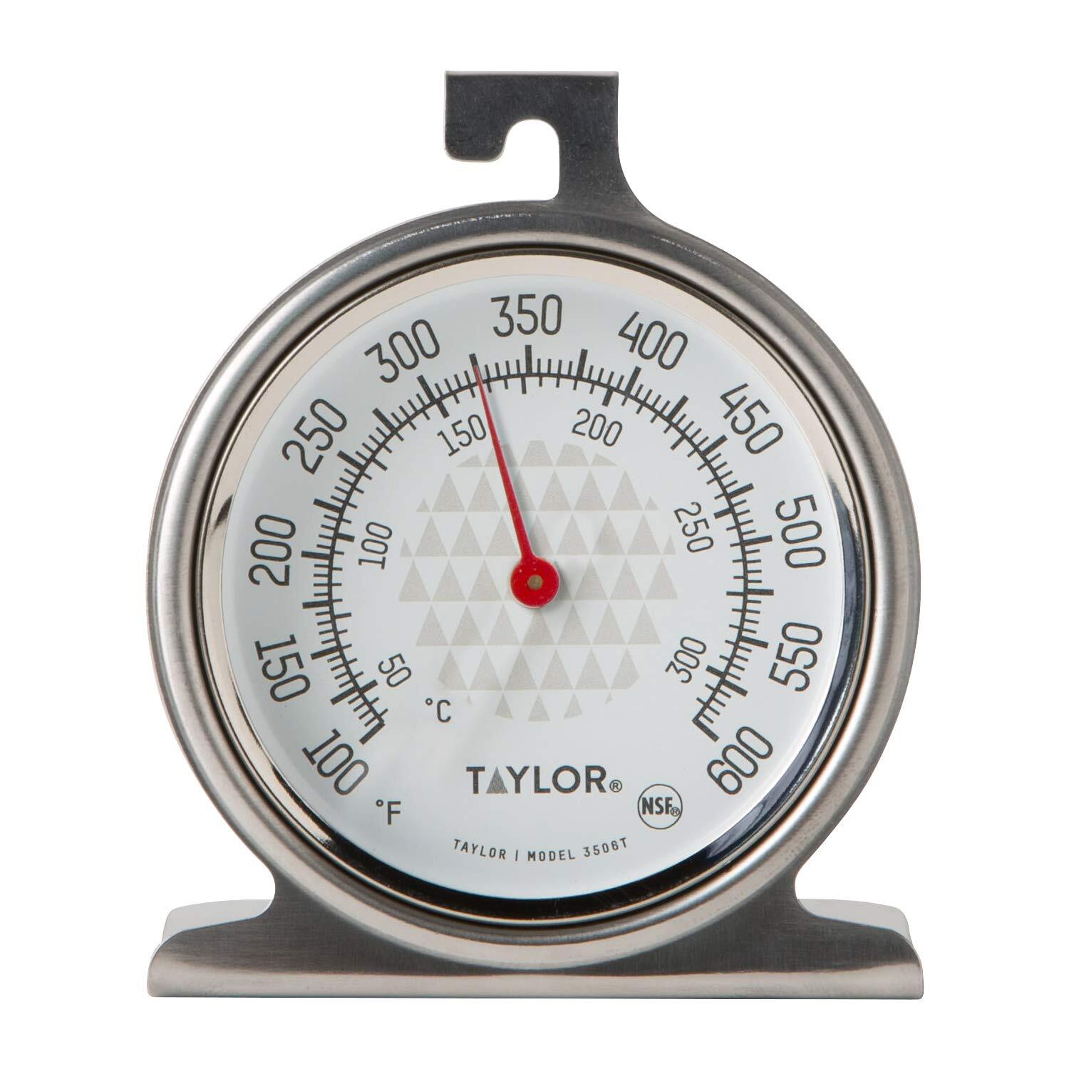 Taylor 3506 Large Dial Oven Thermometer Accurate Stainless Steel 600F 2.5 Inch