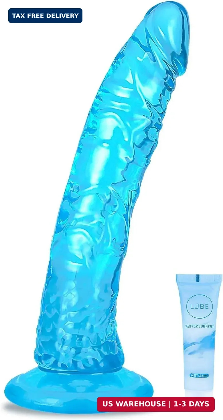 9.45 Inch Huge Thick Realistic Dildo - with Lifelike Texture - G-spot Crystal Je