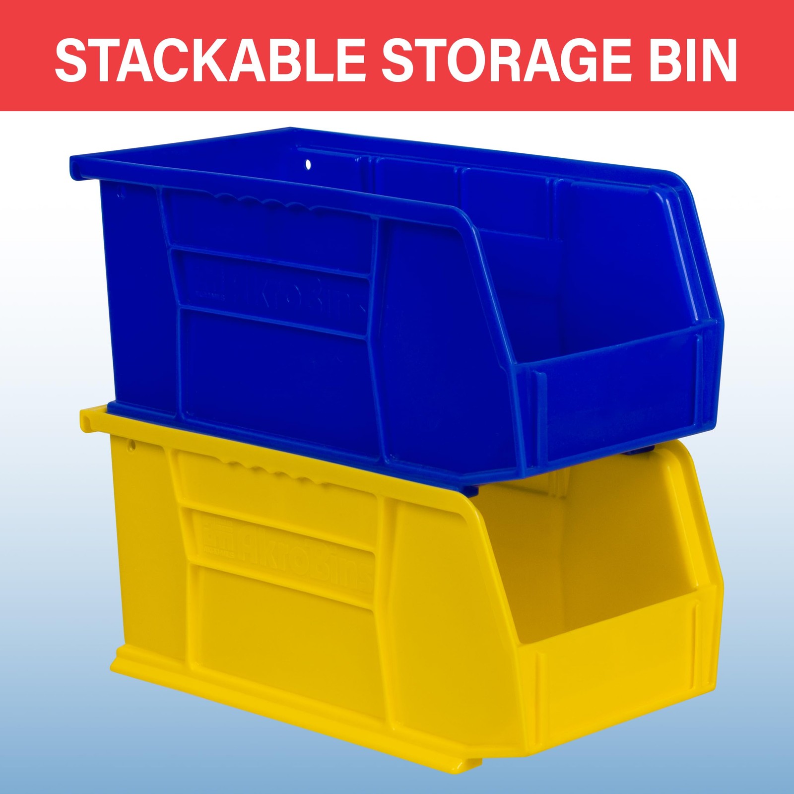 AkroMils 30230 AkroBins Plastic Storage Bins, SpaceSaving Stackable Bins for ...