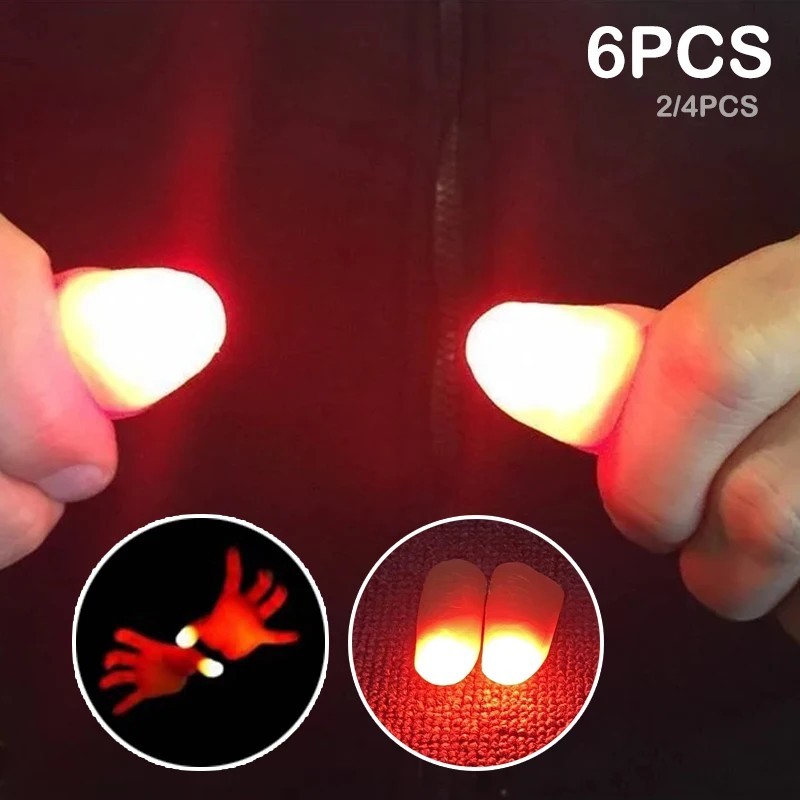 Light‑Up Thumb Tip Magic Trick – Finger Glow Illusion Prop for Magicians