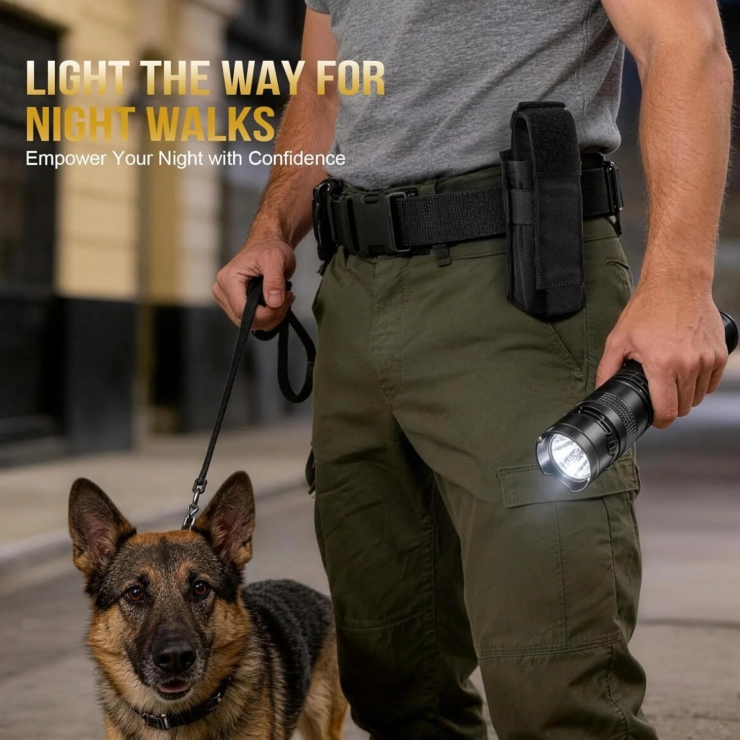 OneTigris Flashlight Holster Flashlight Holder Molle Flashlight Holster Tactical