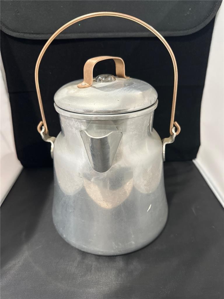1950's Wear Ever Aluminum/Copper 3116 Percolator Coffee Pot for outdoors 16 CUPS