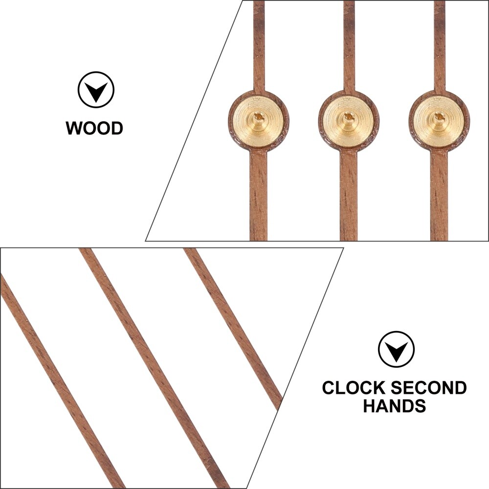 10Pcs Clock Second Hands Wooden Second Hands Replacement Clock Movement New