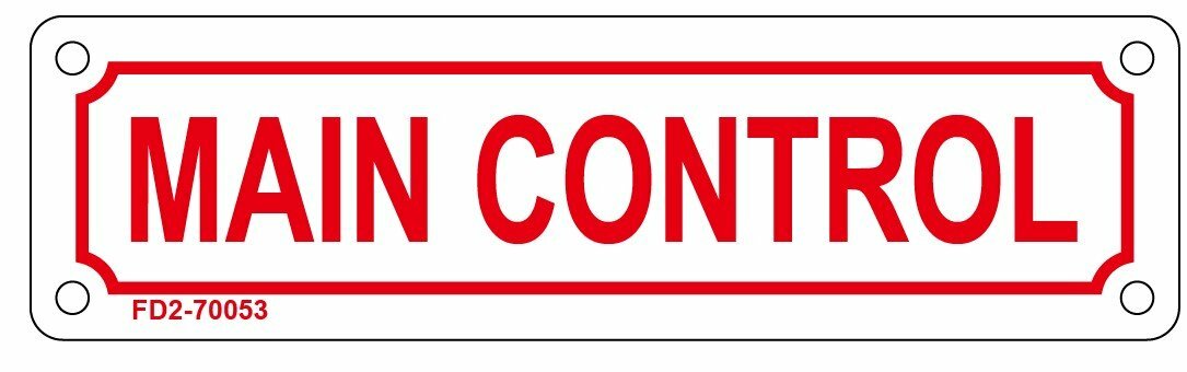 MAIN CONTROL SIGN ( ALUMINIUM 2X7 ) ref1020-REF24-1027