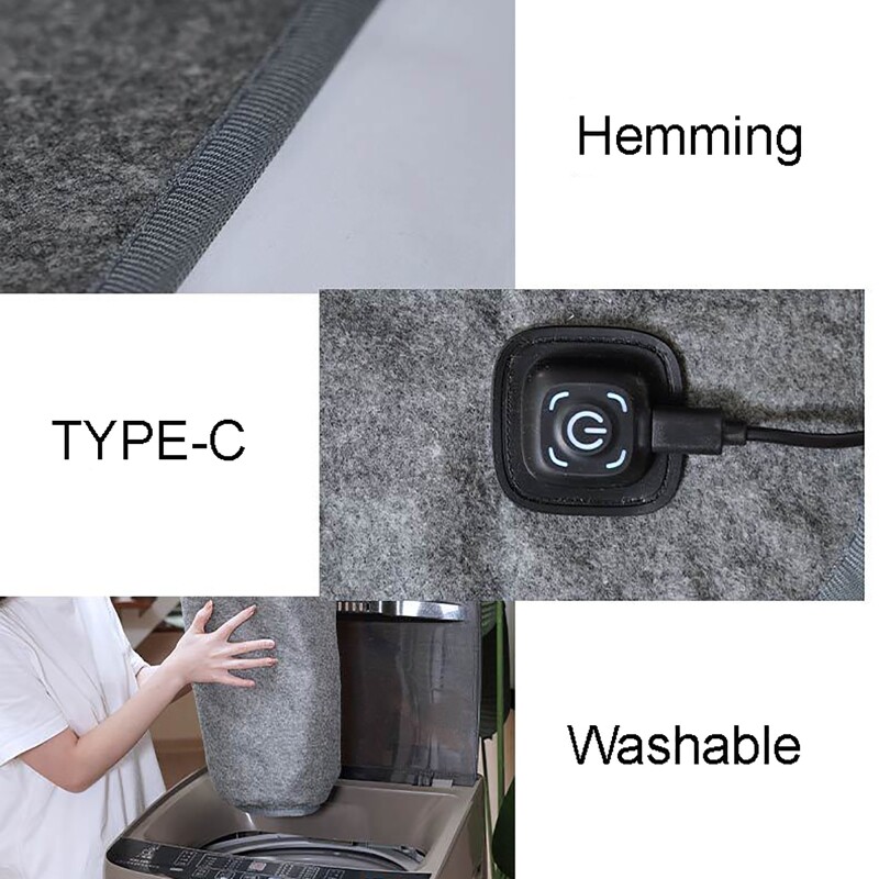 Electric Heated Blanket Fast Heating 3 Gear Portable USB Heated Mattress Outdoor