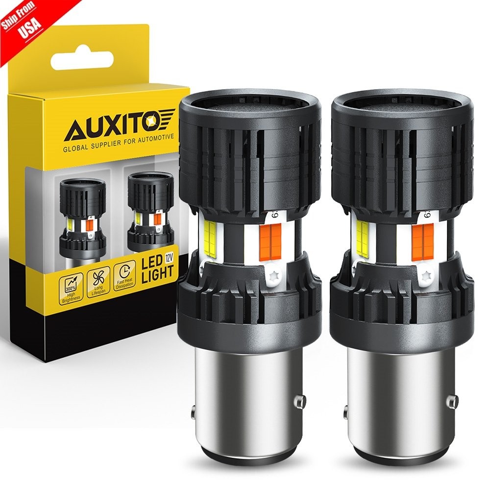 AUXITO 1157 10LED Turn Signal Light Bulb Switchback Amber White Anti Hyper Flash