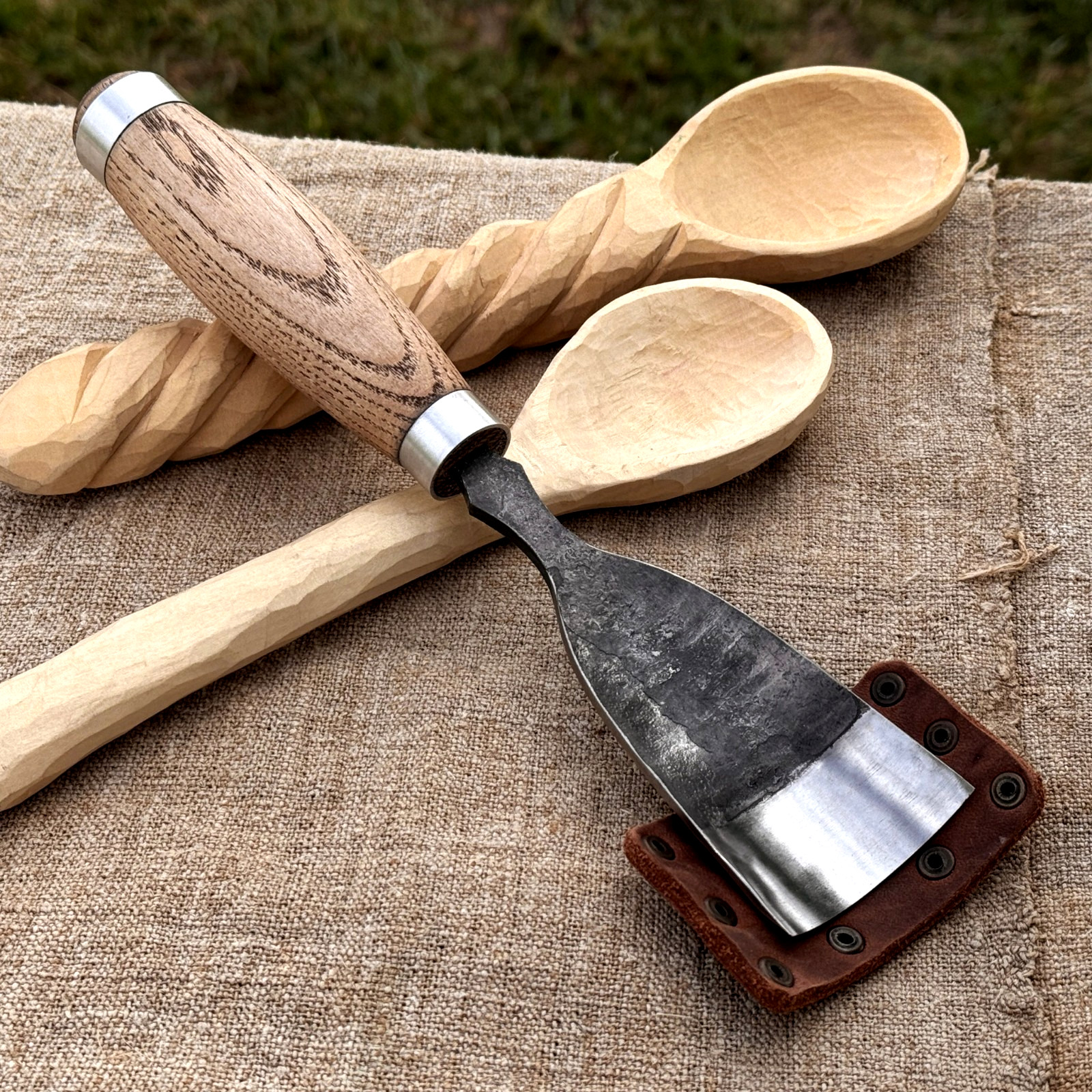 0.39-1.77'' Wood Carving Gouge 52100 Carbon Steel Curved Spoon Bowl Chisel