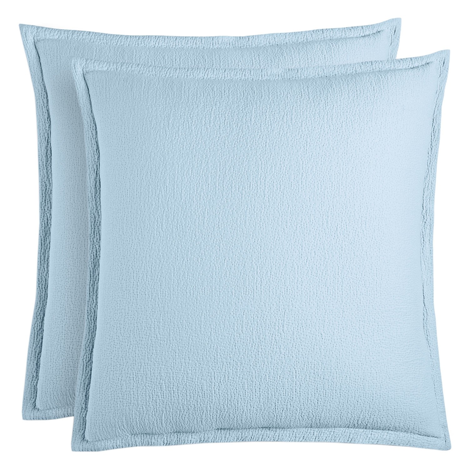 Sky Bedding Textured Matelasse Euro Sham Set Blue - NWT $170