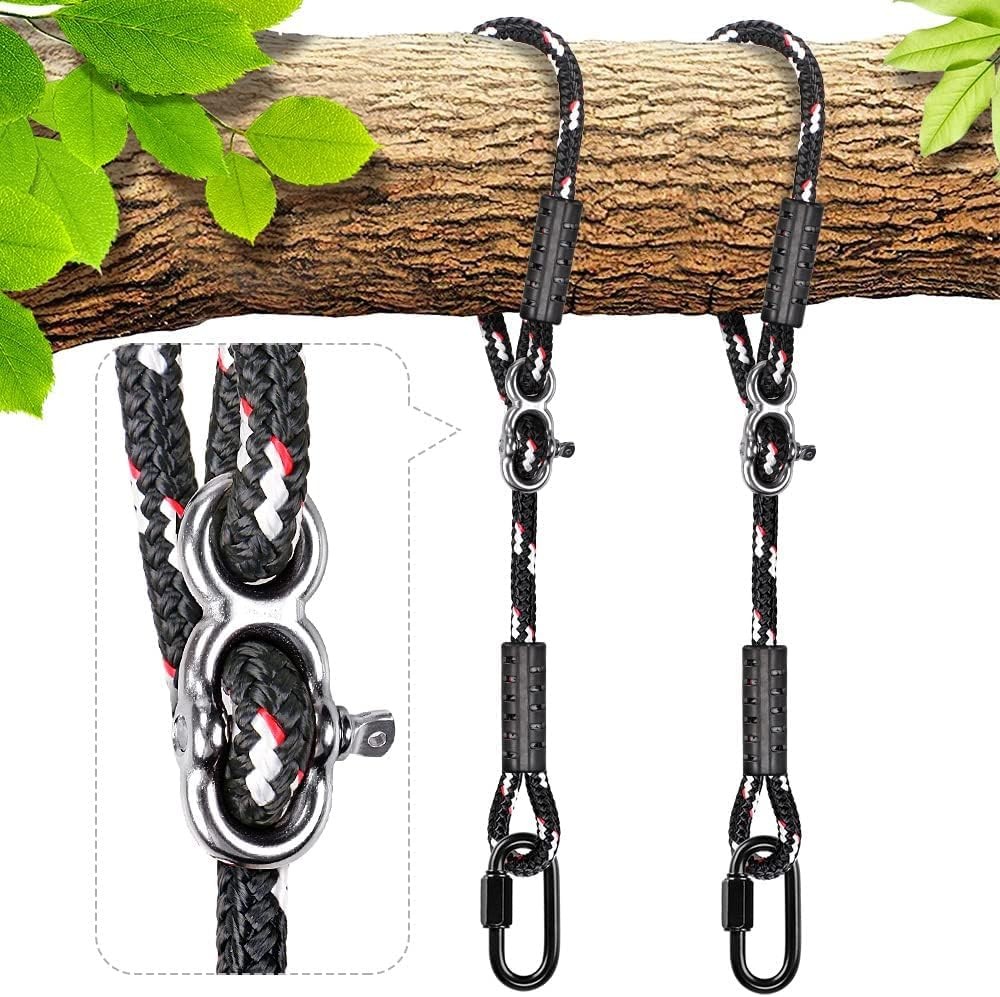Adjustable Heavy Duty Swing & Hammock Hanging Ropes High Strength  6.5ft, 2-Pack