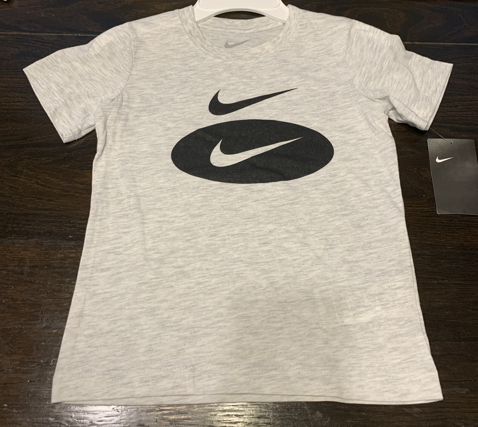 Nike Swoosh Summit Shirt Heather Gray Youth Size 5 New With Tags - Free Shipping
