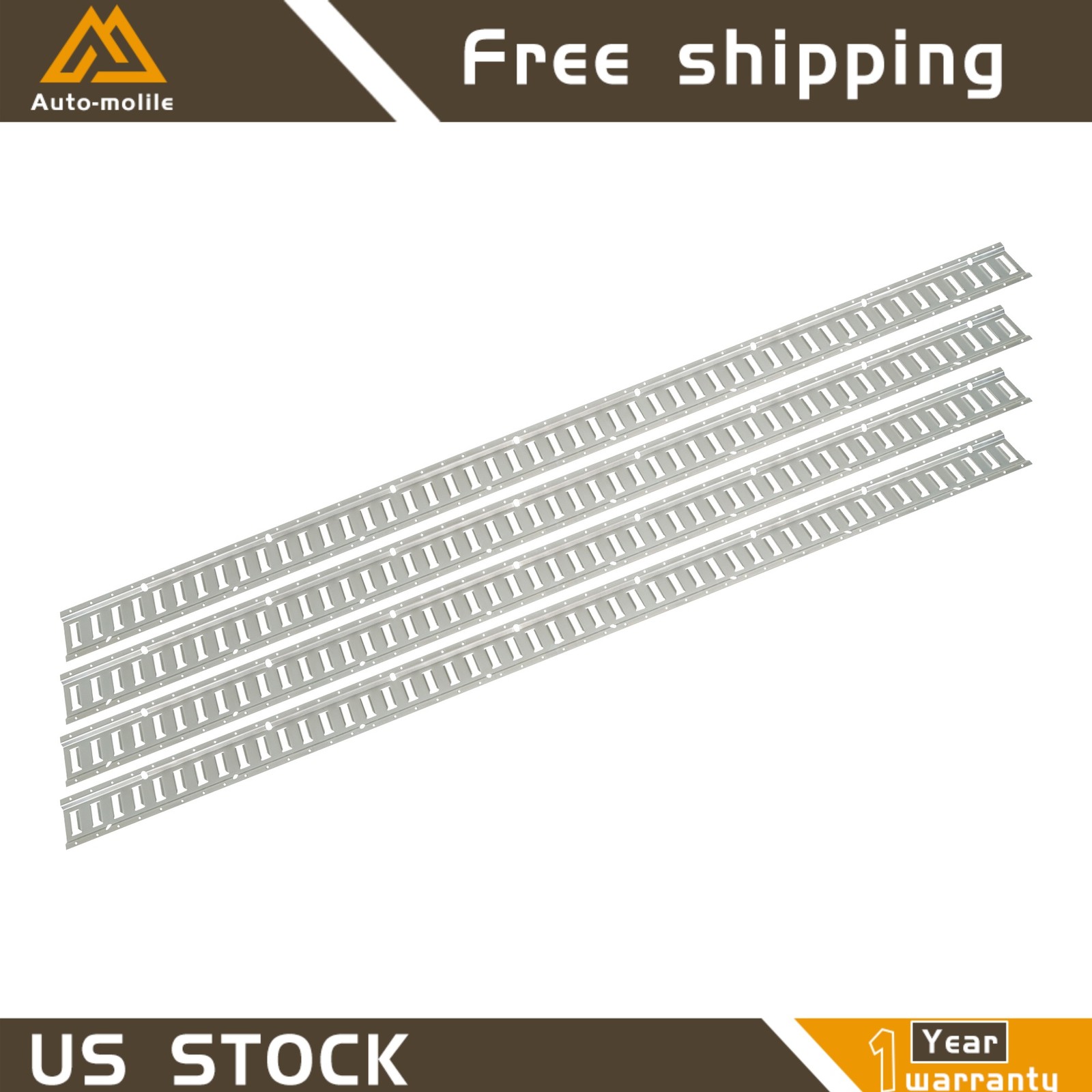 8' E Track Tie Down Rail System Multi Purpose High Quality For Van Truck 28 Pack