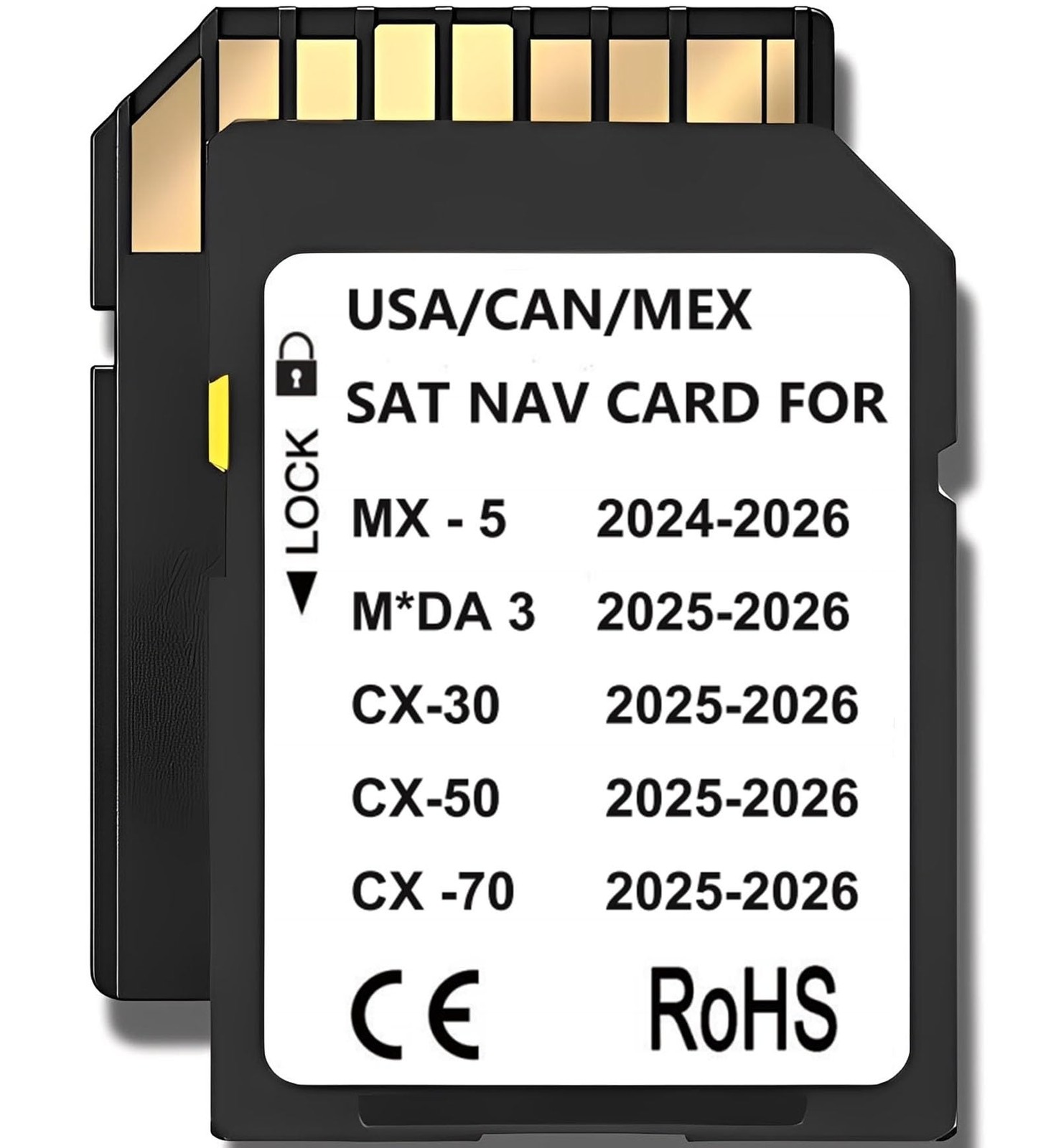 2025 2026 Latest Navigation sd Card Memory with Mazda 2024-2026-MX-5, 2025 20...