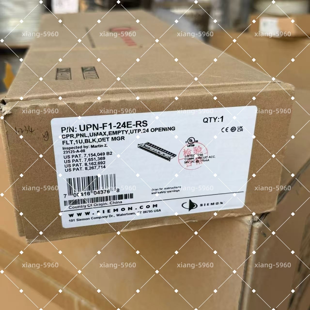 Siemon UPN-F1-24E-RS 24-Ports 1U CAT6 Black Patch Panel  Free Shipping
