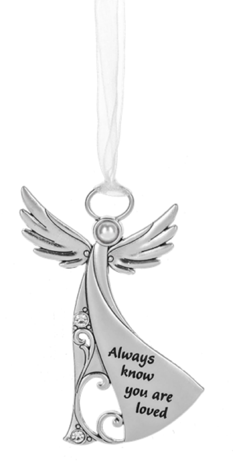 Ganz Silver Angel Ornament ~ Always Know You are Loved