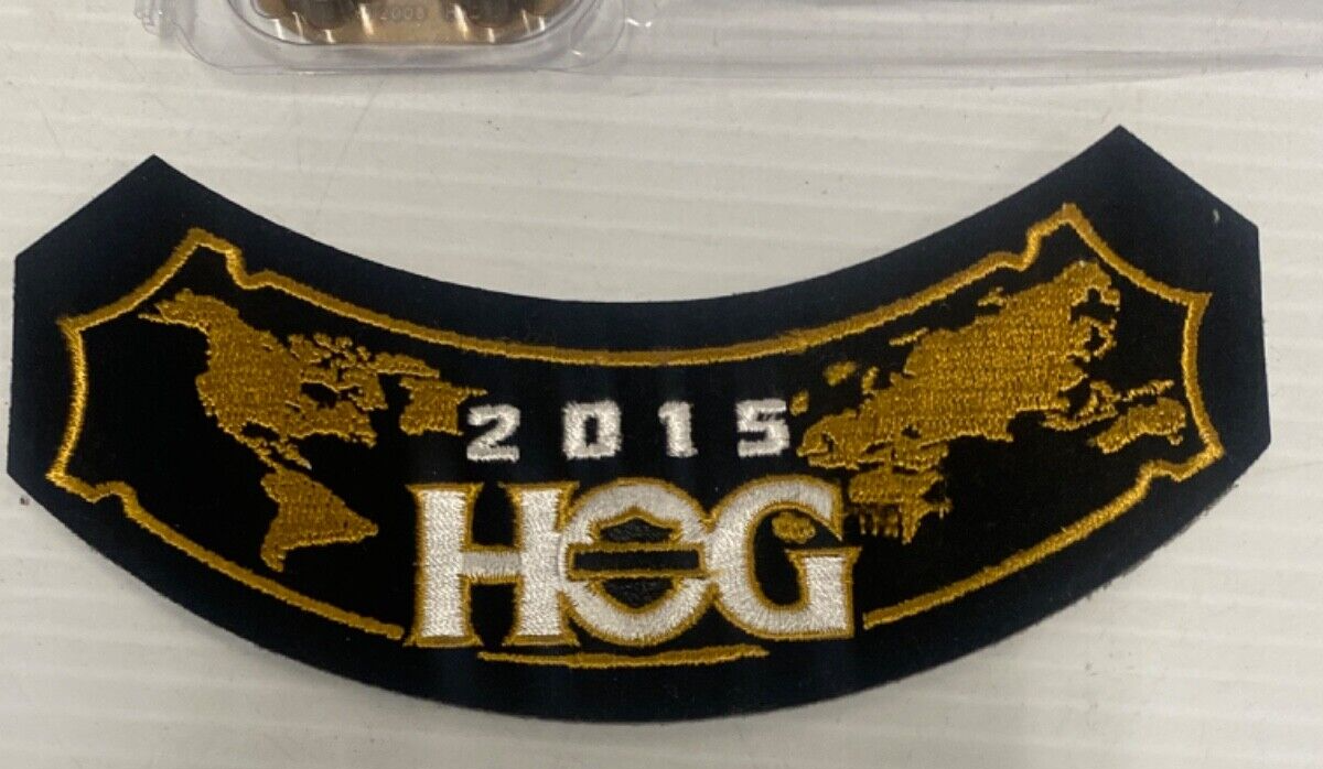 NEW Harley Davidson 2015 HOG ~Harley Owners Group~ Rocker Patch + Pin