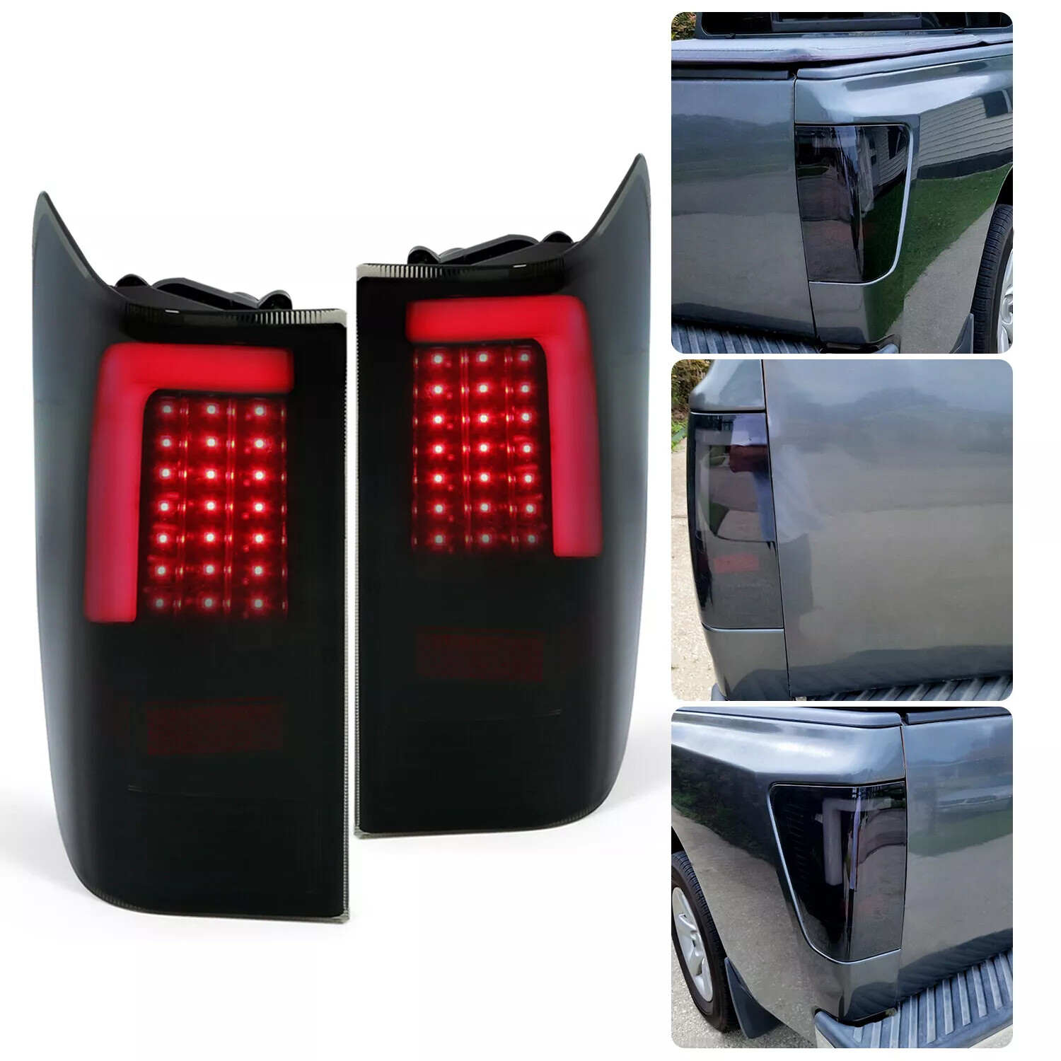 Pair Smoke Lens LED Tail Lights Brake Lamp LH+RH For Nissan Titan Pickup 2004-15