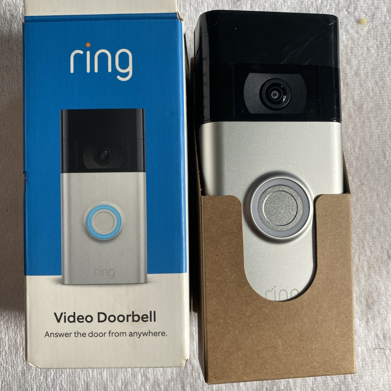 Ring Video Doorbell Smart Wireless WiFi Camera with Built-in Battery, 2- 1