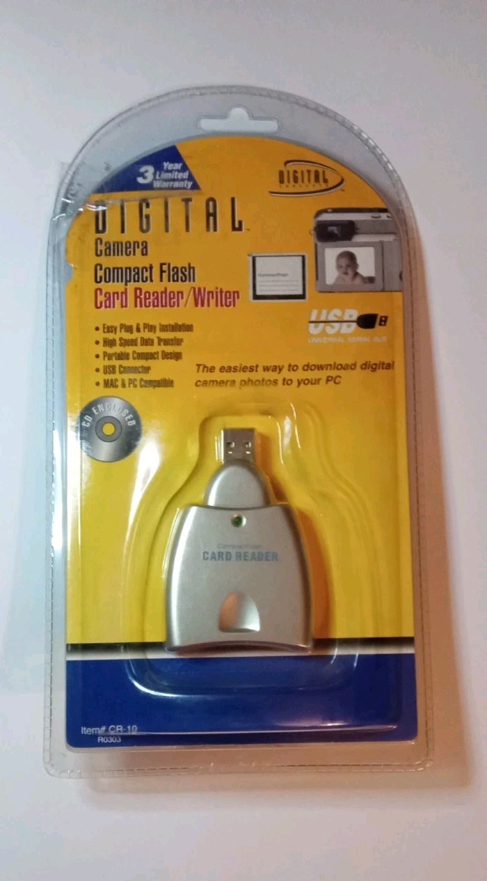 DIGITAL CONCEPTS CAMERA COMPACT FLASH MULTIMEDIA CARD READER/WRITER (READ)