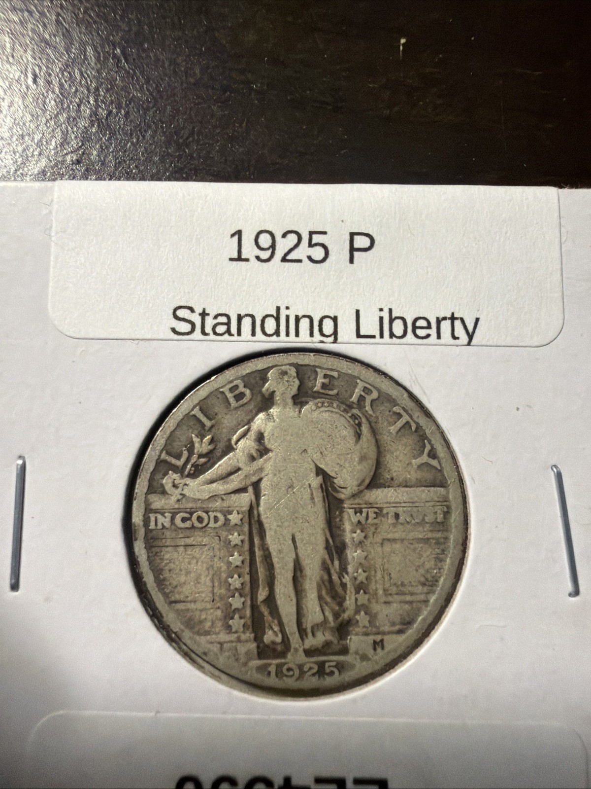 1925-P Standing Liberty quarter, 90% silver coin