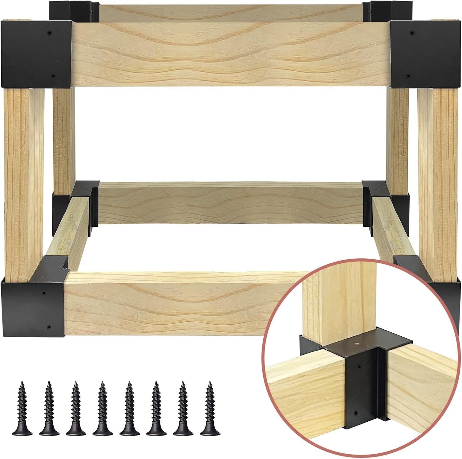 4 Pcs Steel Workbench Corner Brackets for Custom Workbench Shelving Work Table