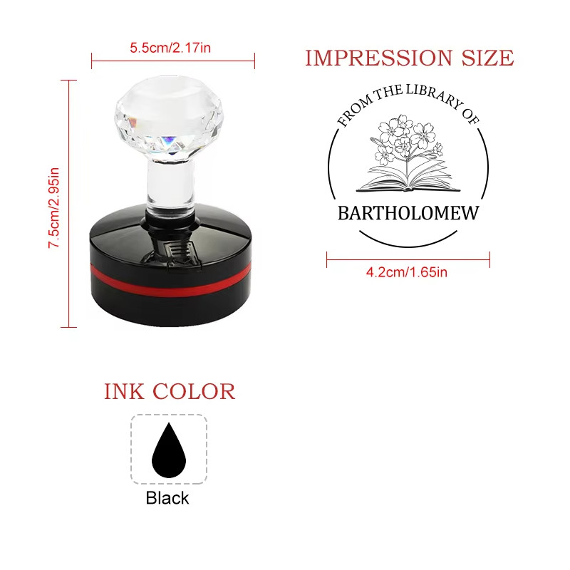 Personalized Rubber Stamp Custom Logo Name Self Inking Business Stamp