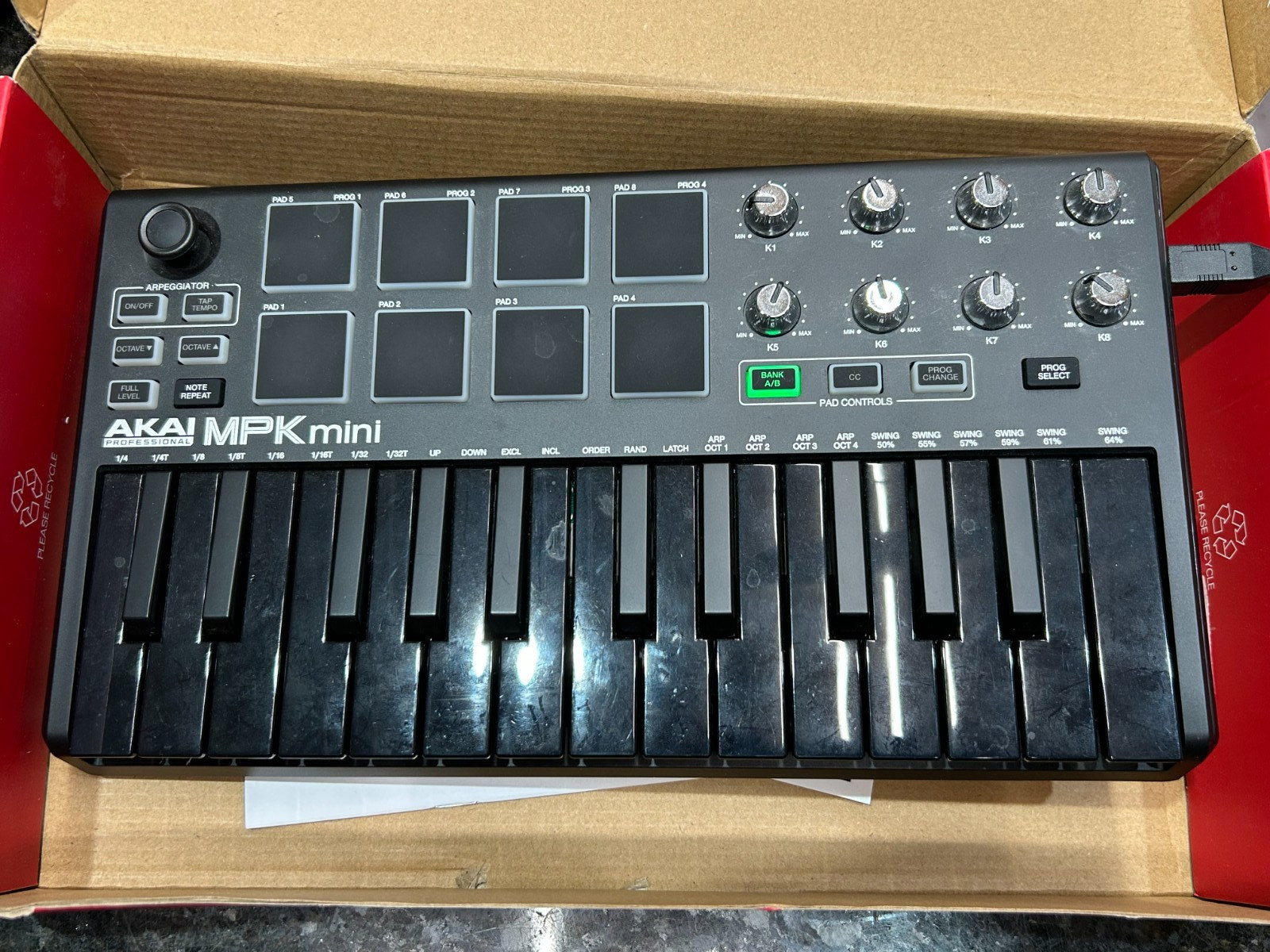 Akai MPK Mini MKII Keyboard Controller Special Edition - Black on Black