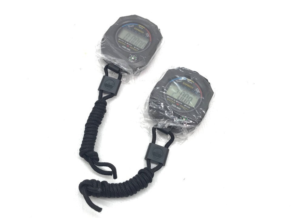 2 Pack Multi-Function Electronic Digital Sport Stopwatch Timer, Large 2pack