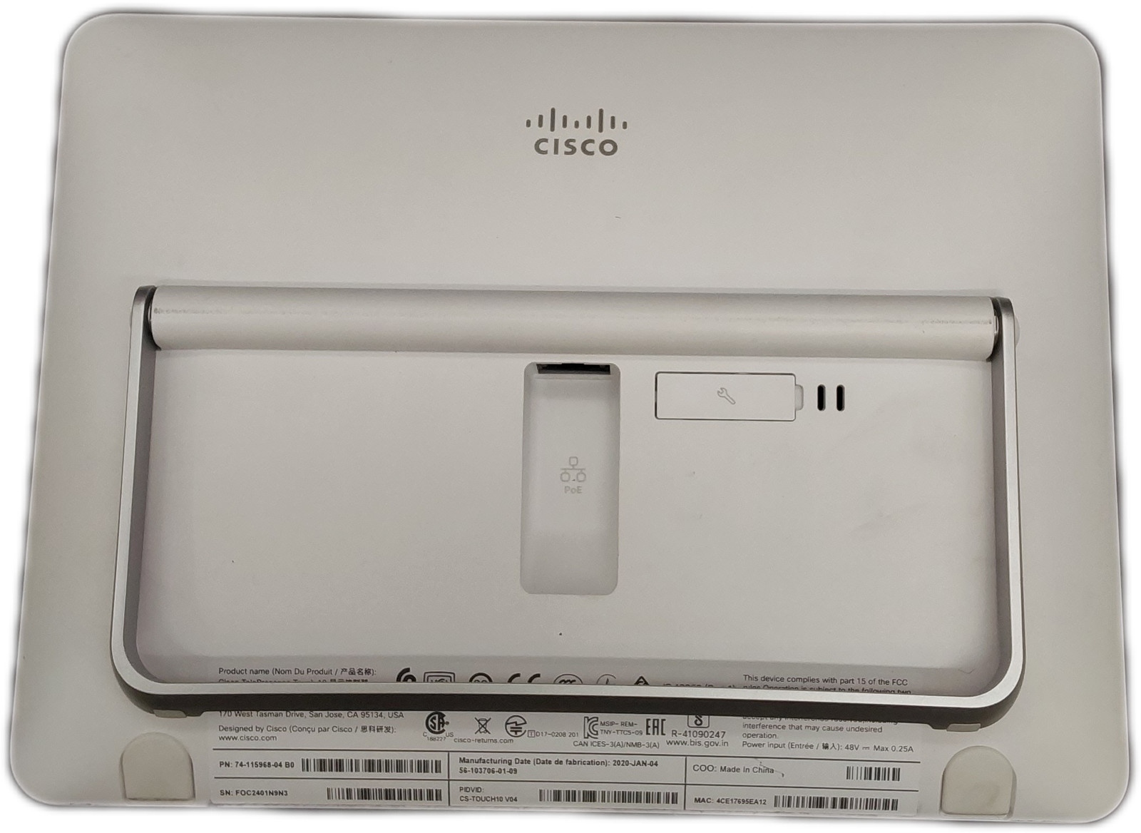 Cisco Touch 10 Tablet Conference Controller CD-T10-TS-L-K9