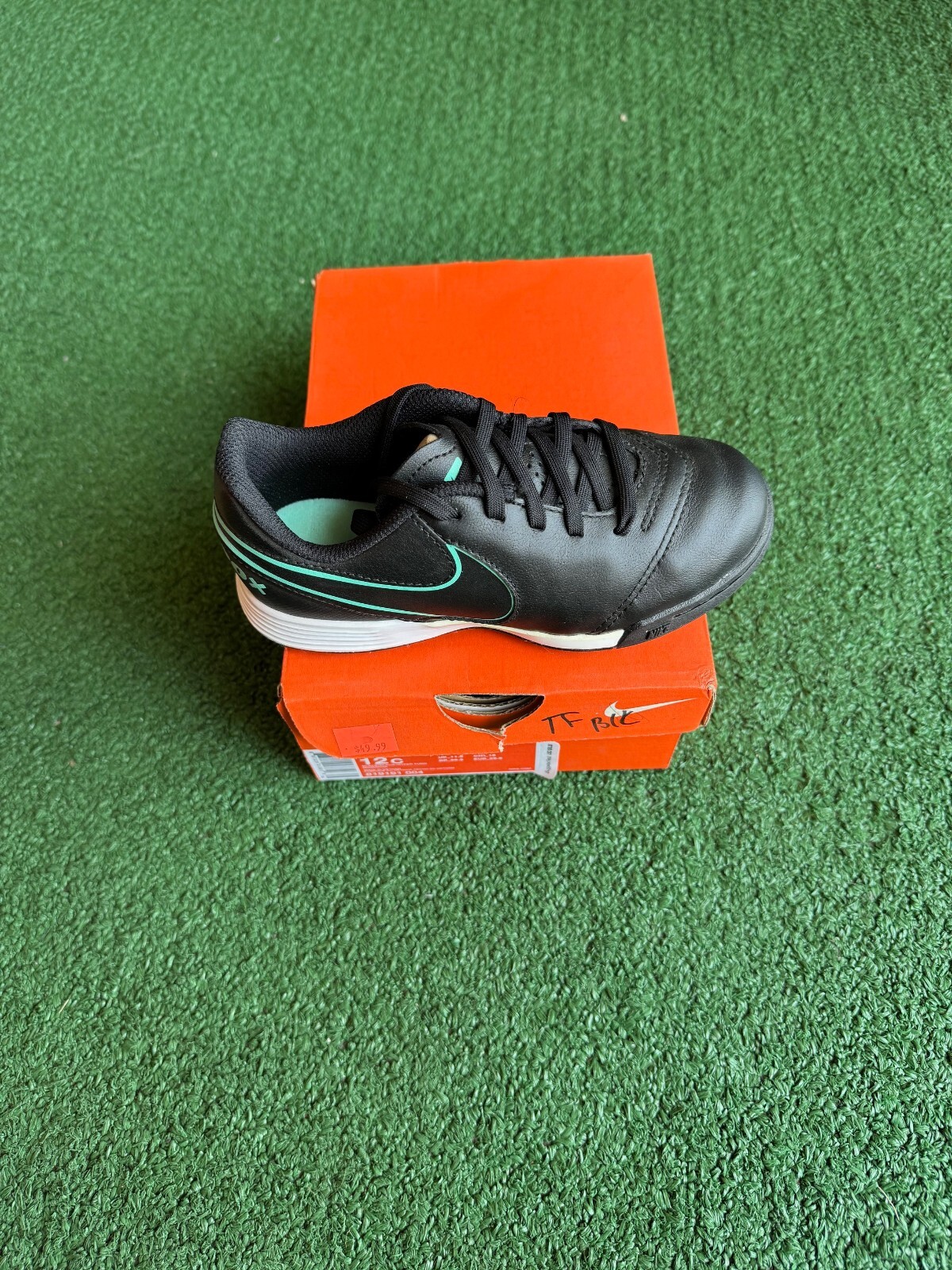 Nike Jr TiempoX Legend VI TF Kids' Soccer Shoe - Black