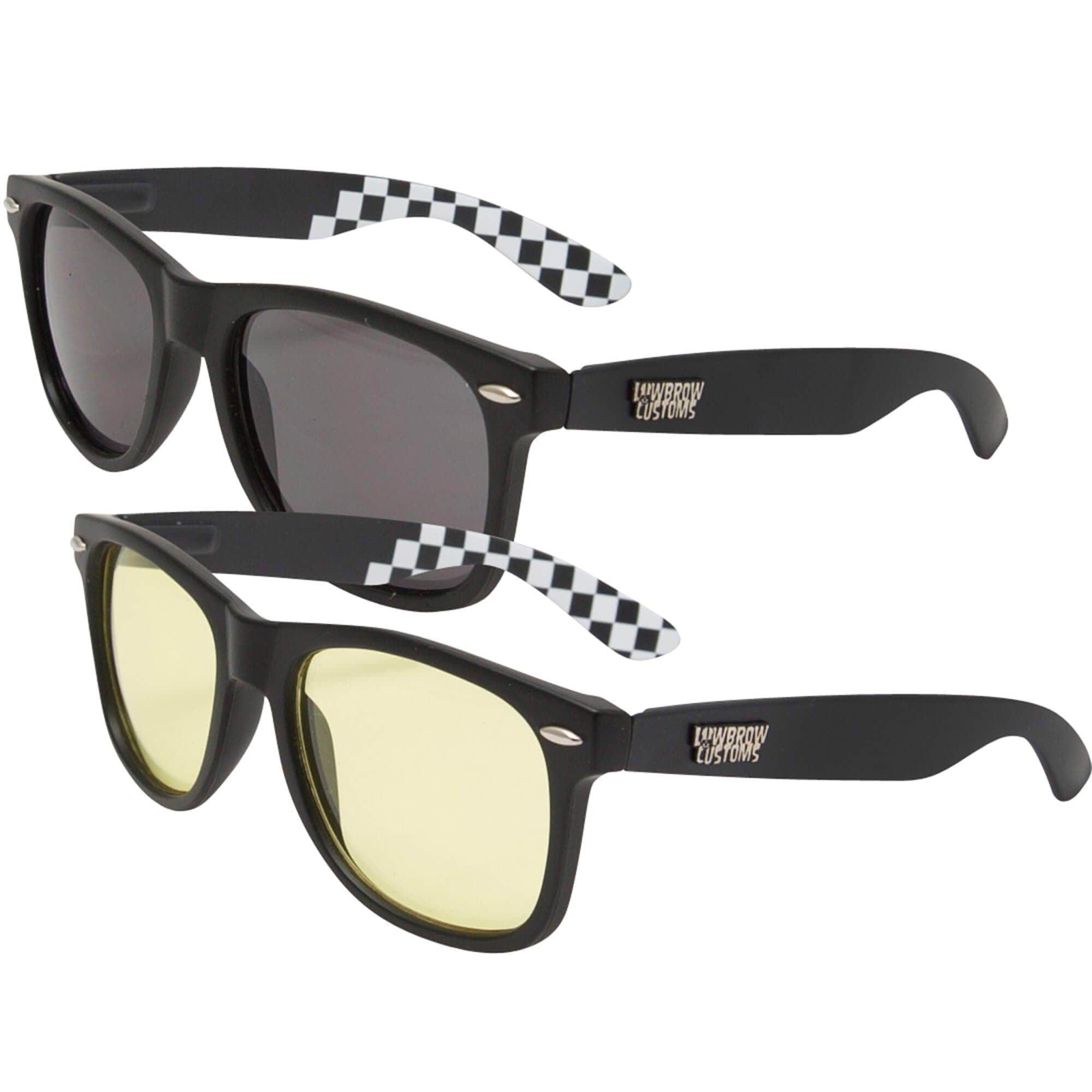 Lowbrow Customs Originals Sunglasses and Black Moon Riding Glasses Set - Save $5